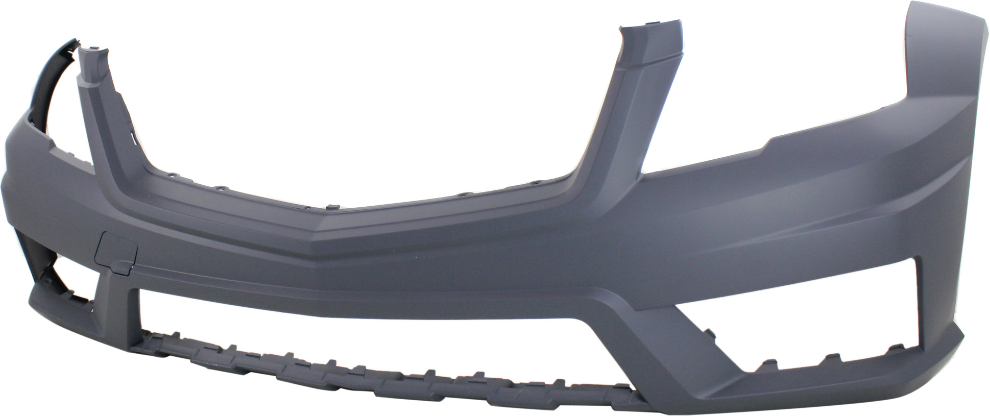 AM GLK350-10-12 FRONT BUMPER COVER Prmd w AMG Styling Pkg w o HLW and Parktronic Holes SKU REPBZ010345P Partslink MB1000363 OEM 2048858125