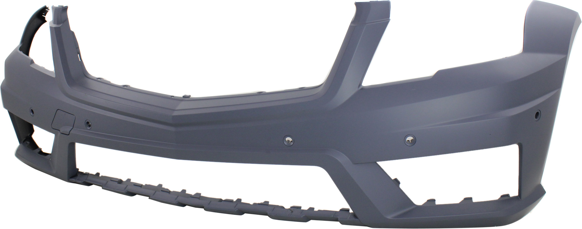 AM GLK350-10-12 FRONT BUMPER COVER Prmd w AMG Styling Pkg w o HLW Holes w Parktronic Holes SKU REPBZ010346P Partslink MB1000361 OEM 2048858225
