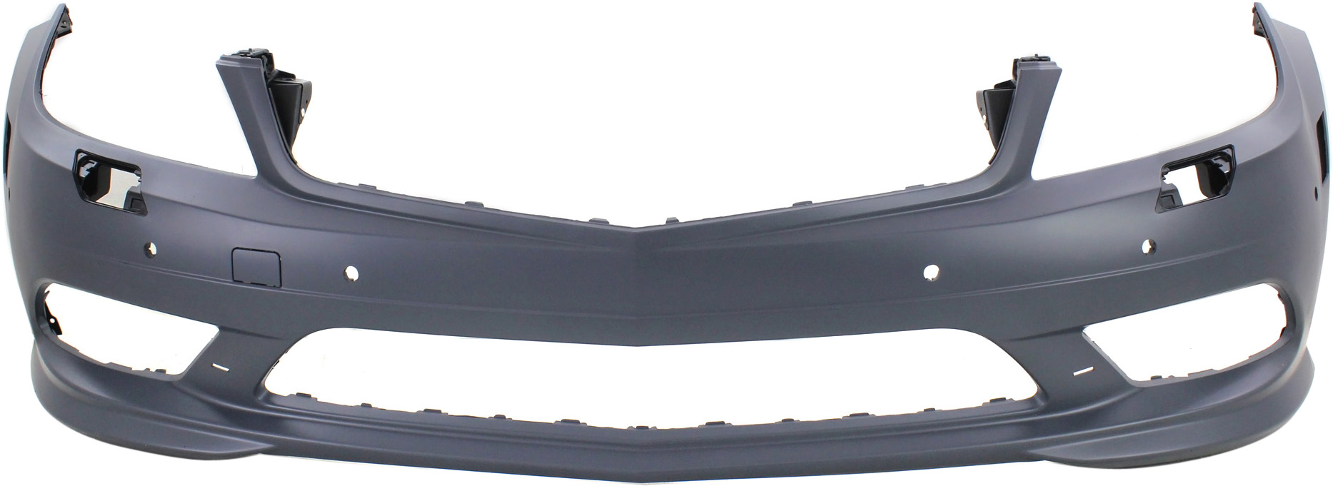 AM C CLASS 08-11 FRONT BUMPER COVER Primed Exc. C63 AMG Model w DRL w AMG Styling Pkg w HLW and Parktronic Holes SKU REPBZ010355P Partslink MB1000423 OEM 2048853038