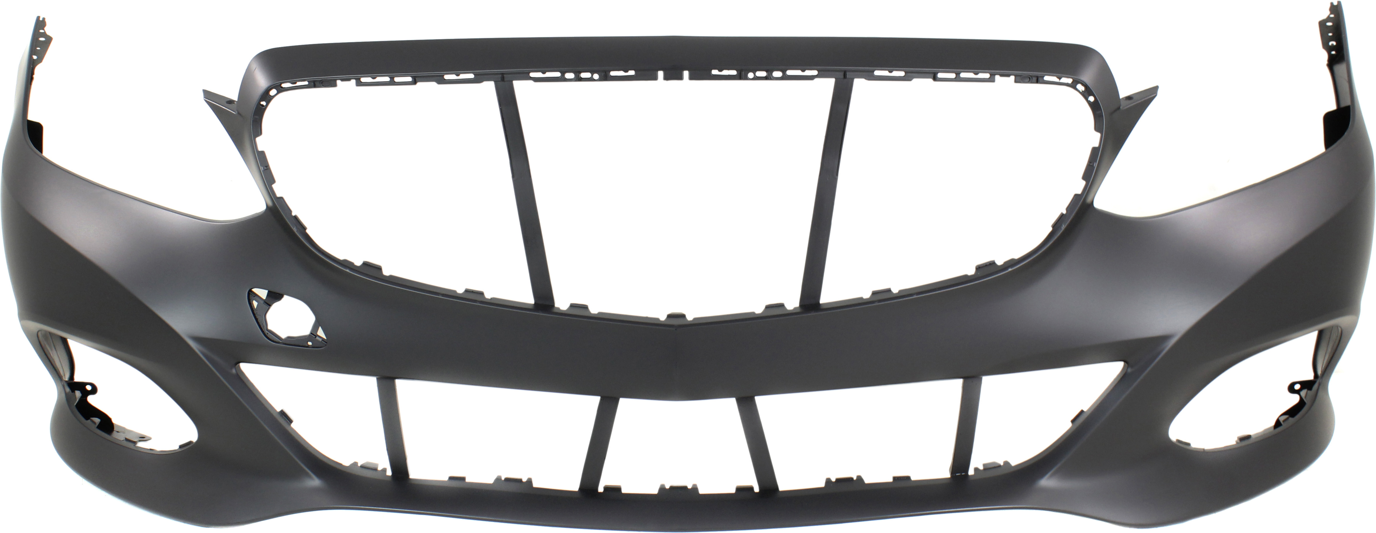 AM E350 E400-14-16 FRONT BUMPER COVER Prmd w o AMG Styling Pkg w Insert w o Parktronic Holes Sdn Wgn CAPA SKU REPBZ010386PQ Partslink MB1000429C OEM 21288518389999