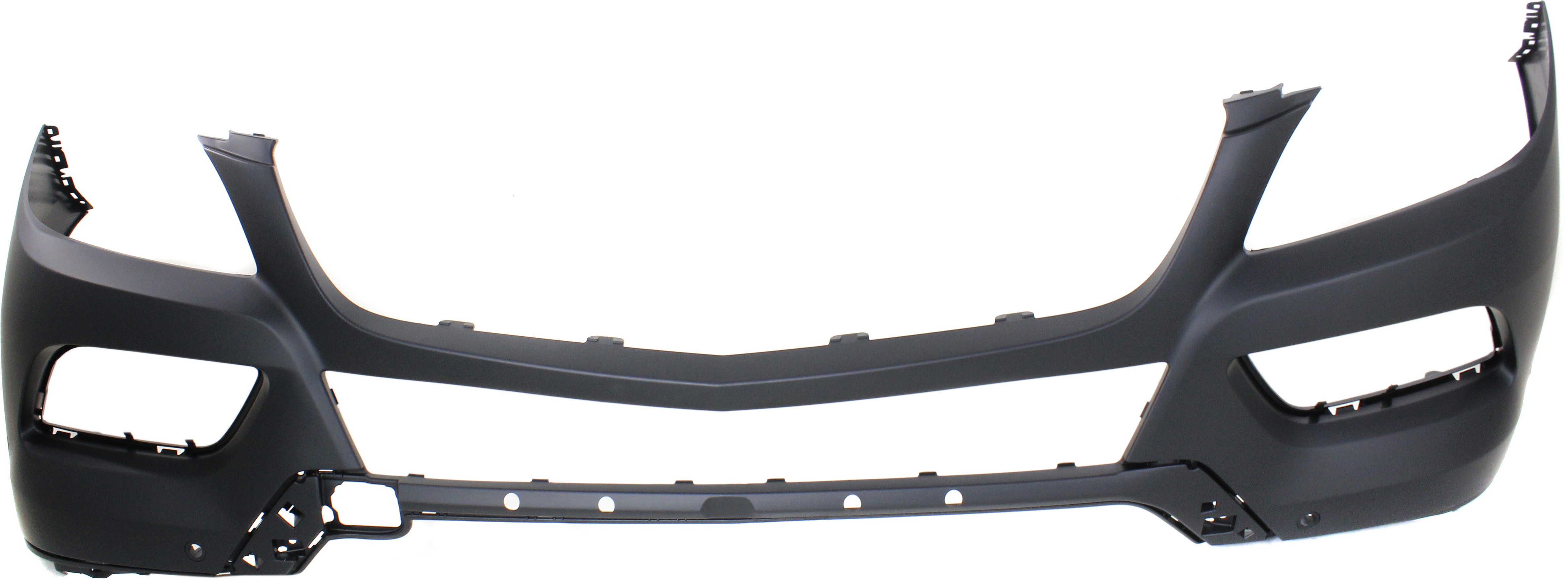 AM ML250-15-15 ML350-12-15 FRONT BUMPER COVER Primed w o AMG Styling Pkg w o HLW Holes w Parktronic Holes CAPA SKU REPBZ010399PQ Partslink MB1000368C OEM 16688512259999