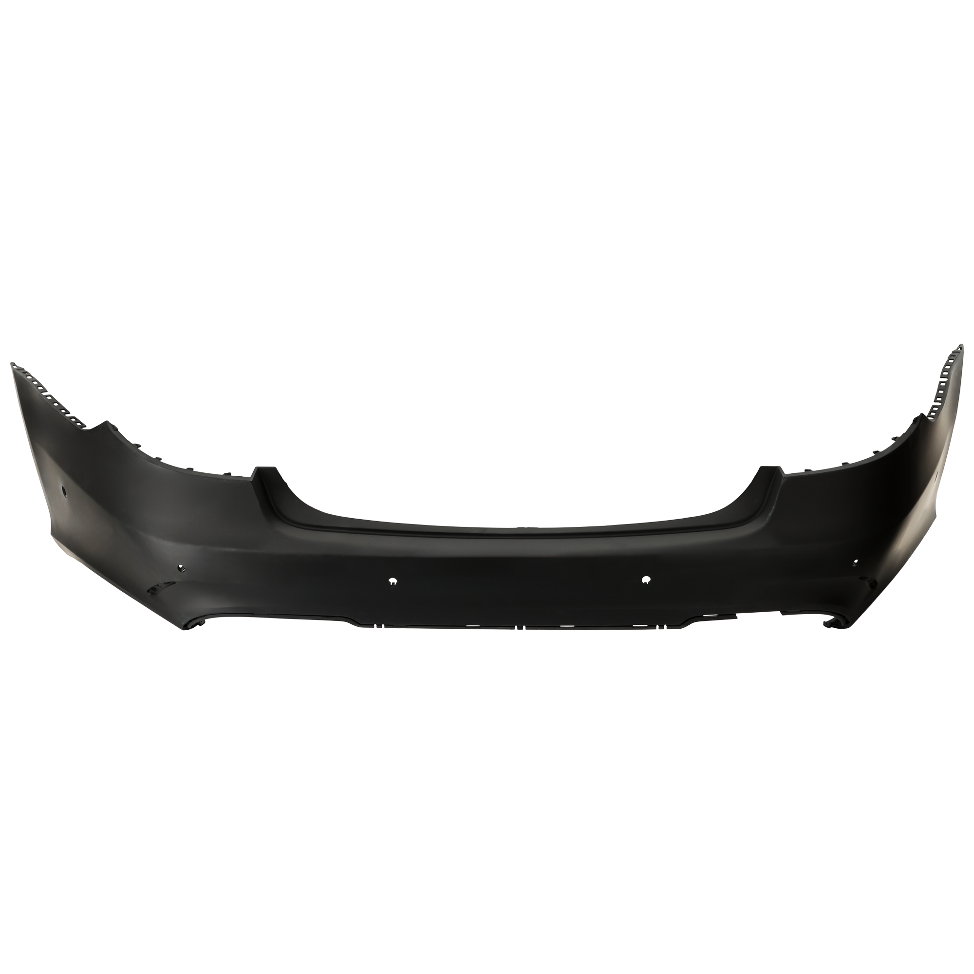 AM E CLASS 14-16 REAR BUMPER COVER Prmd w AMG Styling Pkg w Parktronic Holes Sedan CAPA SKU REPBZ760107PQ Partslink MB1100333C OEM 21288535389999