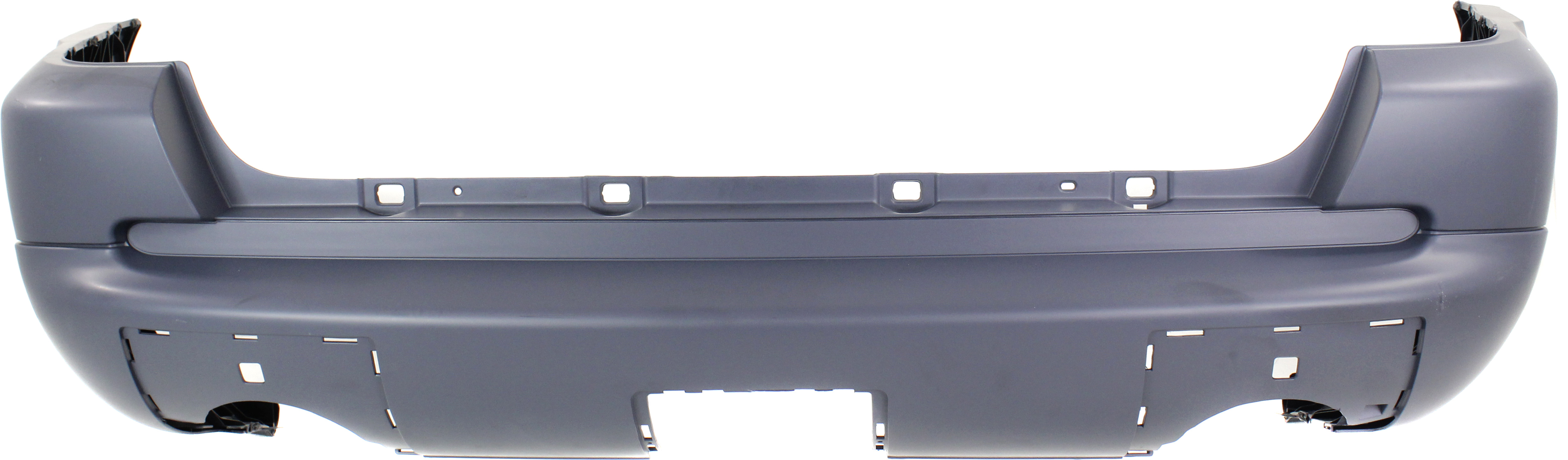 AM ML CLASS 00-05 REAR BUMPER COVER Primed w Styling Pkg w o Trailer Coupling and Parktronic Holes SKU REPBZ760121P Partslink MB1100171 OEM 1638807771
