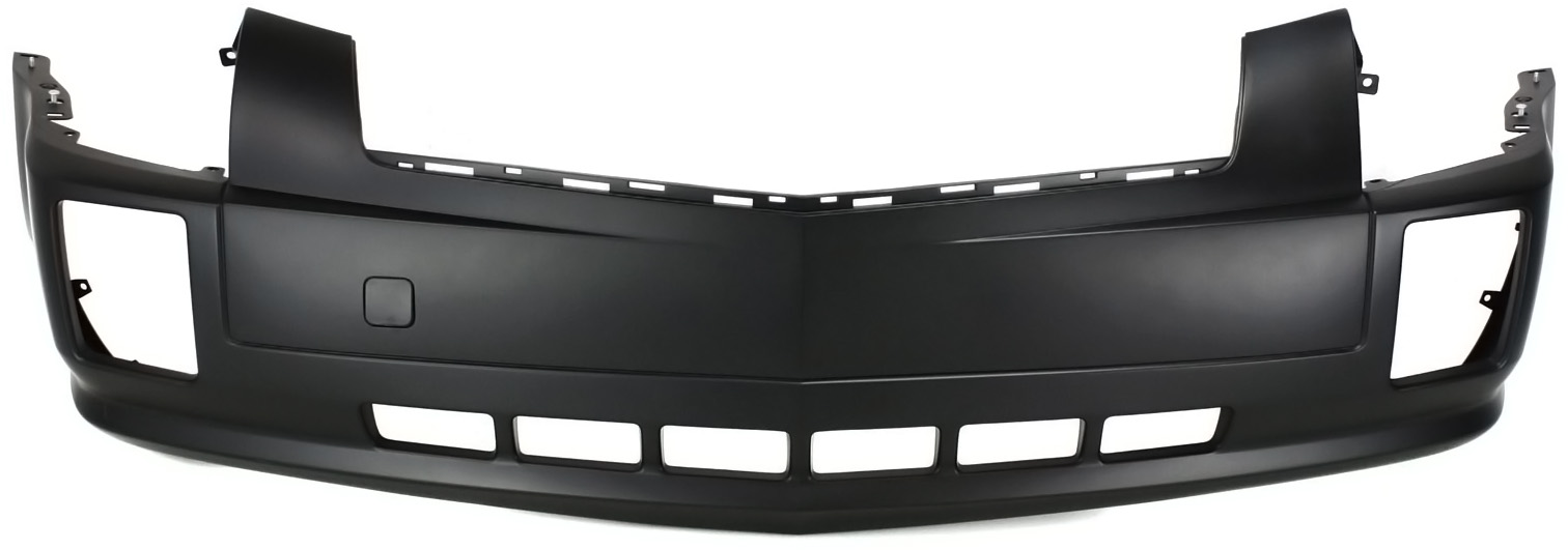 AM SRX 04-09 FRONT BUMPER COVER Primed w o Sport Pkg w o Headlight Washer Holes SKU REPC010310P Partslink GM1000696 OEM 19121106
