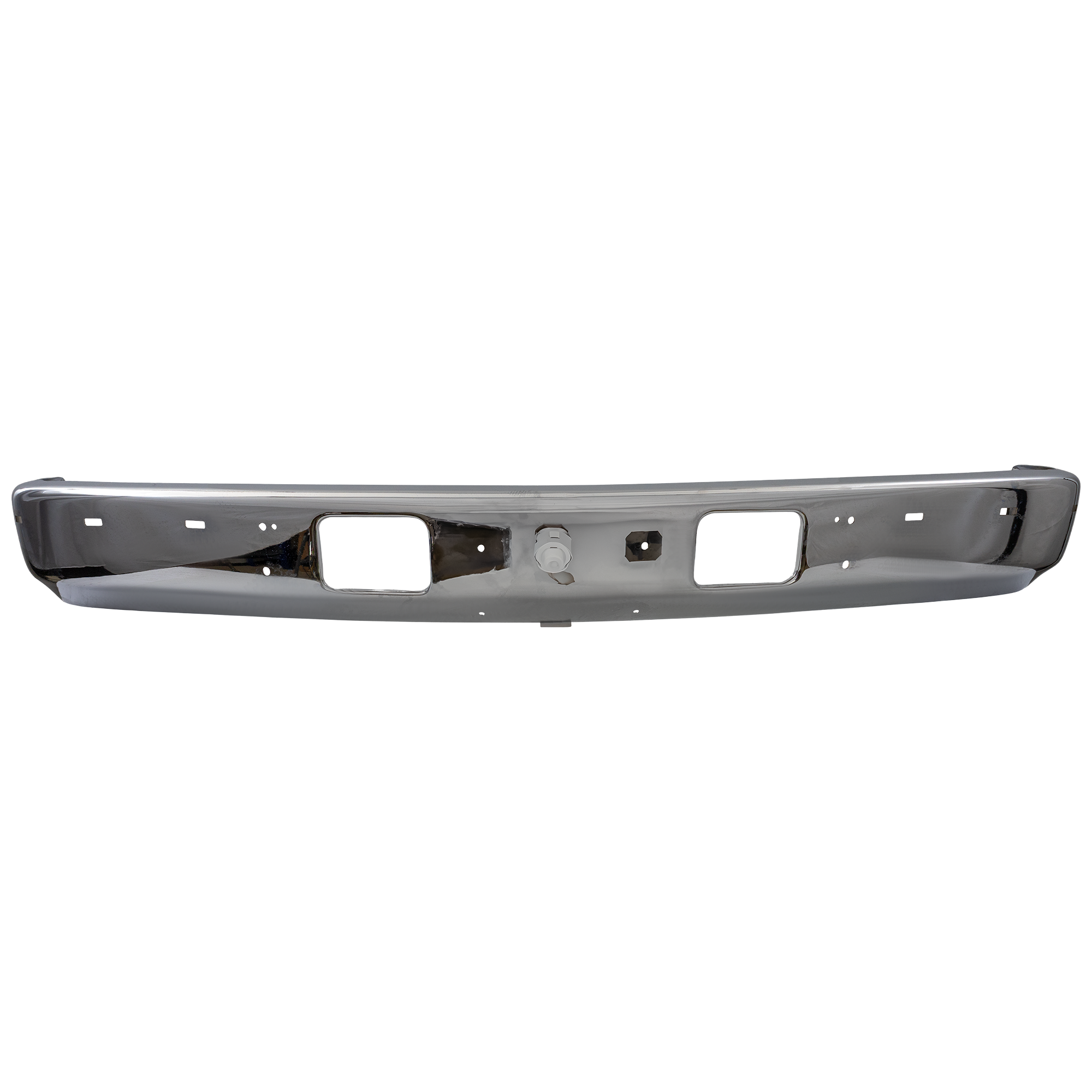 AM C K FULL SIZE P U 88-02 FRONT BUMPER Face Bar Chrome w Diesel Eng. w Impact Strip Holes SKU REPC010926 Partslink GM1002177 OEM 15680832