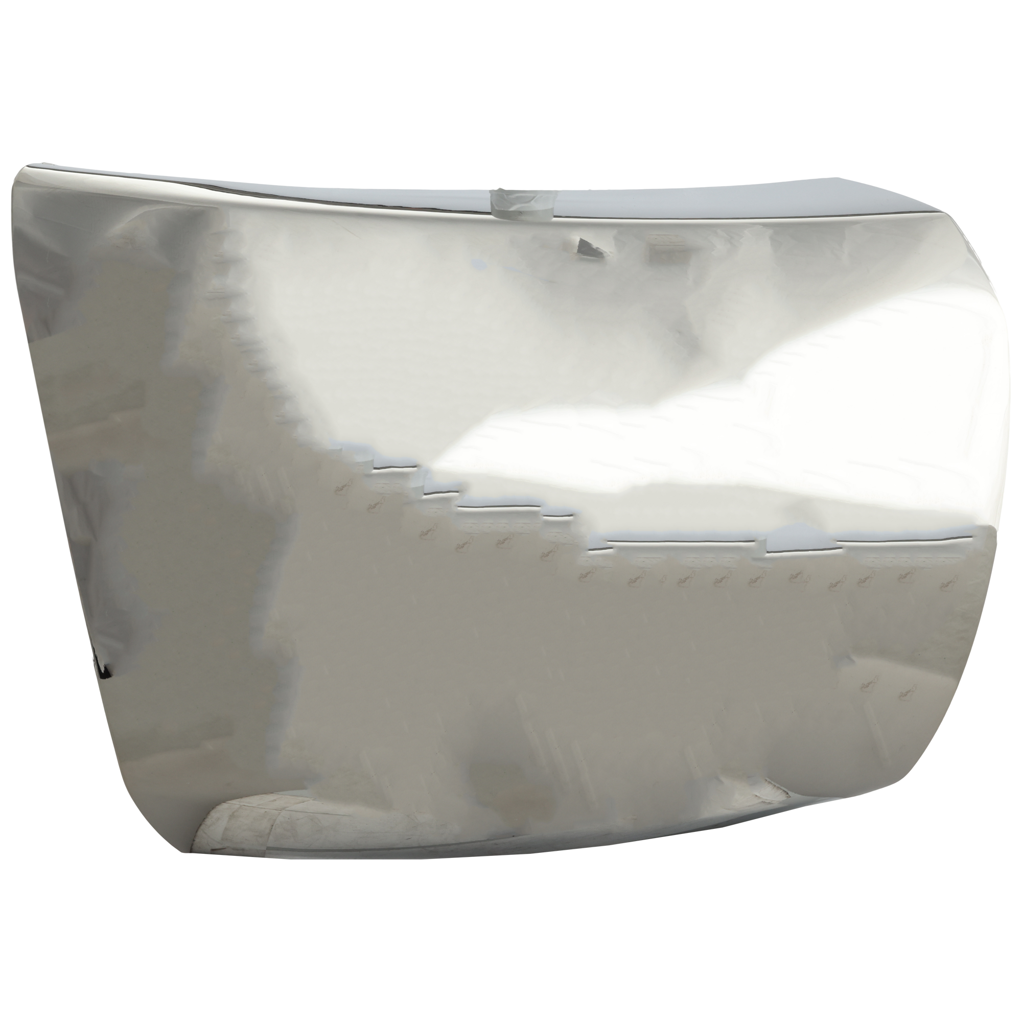 AM SILVERADO 1500-12-13 FRONT BUMPER END RH Chrome Plastic Face Bar Cap w o Fog Light Holes SKU REPC011109 Partslink GM1005157 OEM 22796187