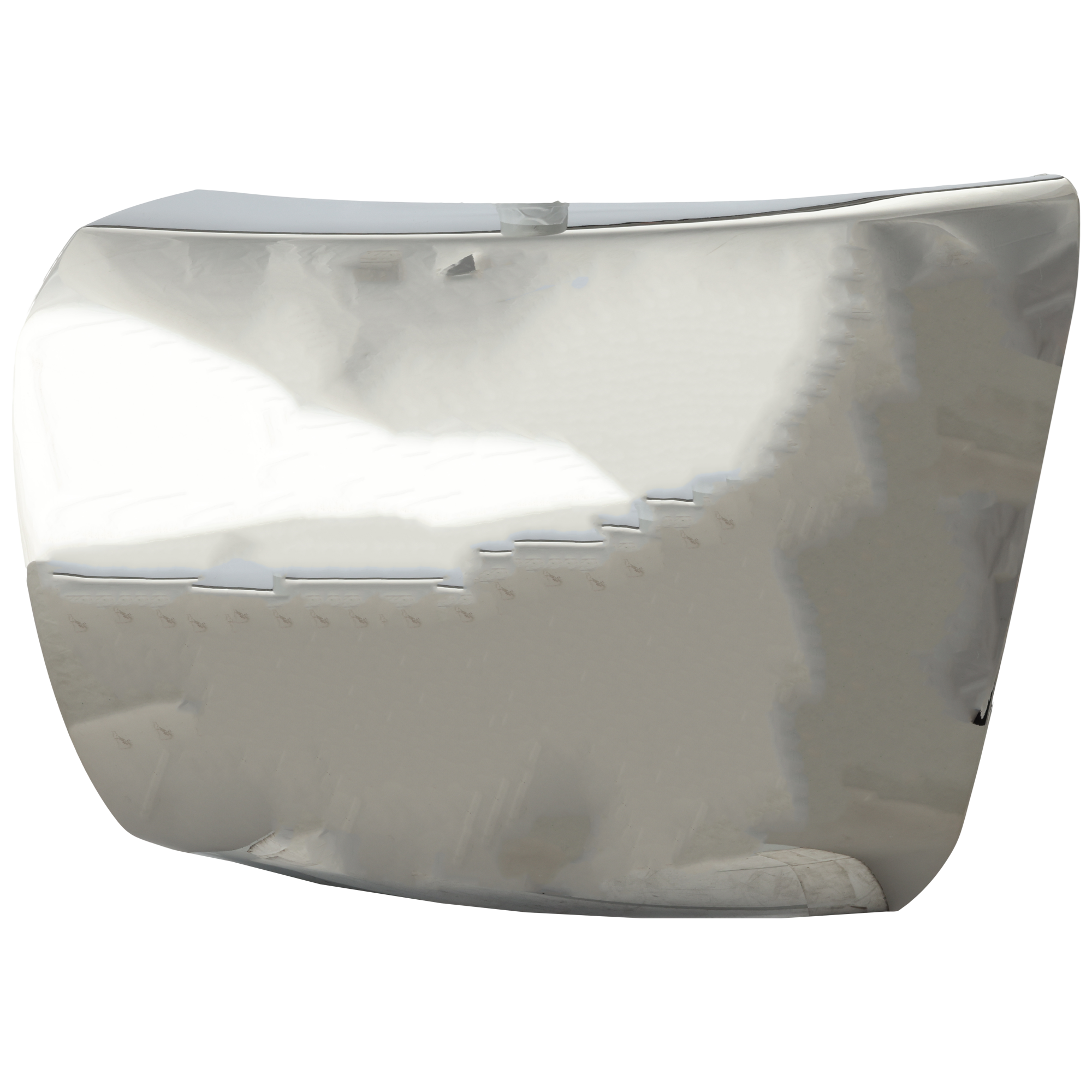 AM SILVERADO 1500-12-13 FRONT BUMPER END LH Chrome Plastic Face Bar Cap w o Fog Light Holes SKU REPC011110 Partslink GM1004157 OEM 22796186