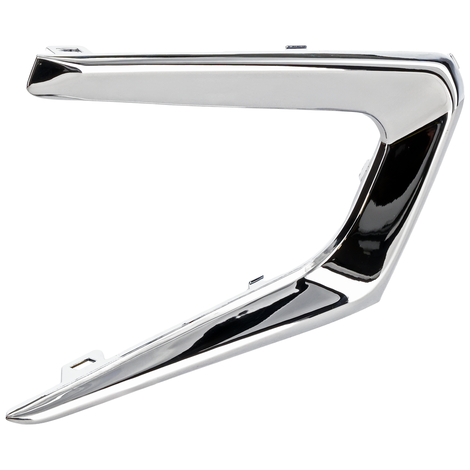 AM MALIBU 16-18 FRONT BUMPER MOLDING LH Chrome L LS Models SKU REPC016134 Partslink GM1038196 OEM 23478375