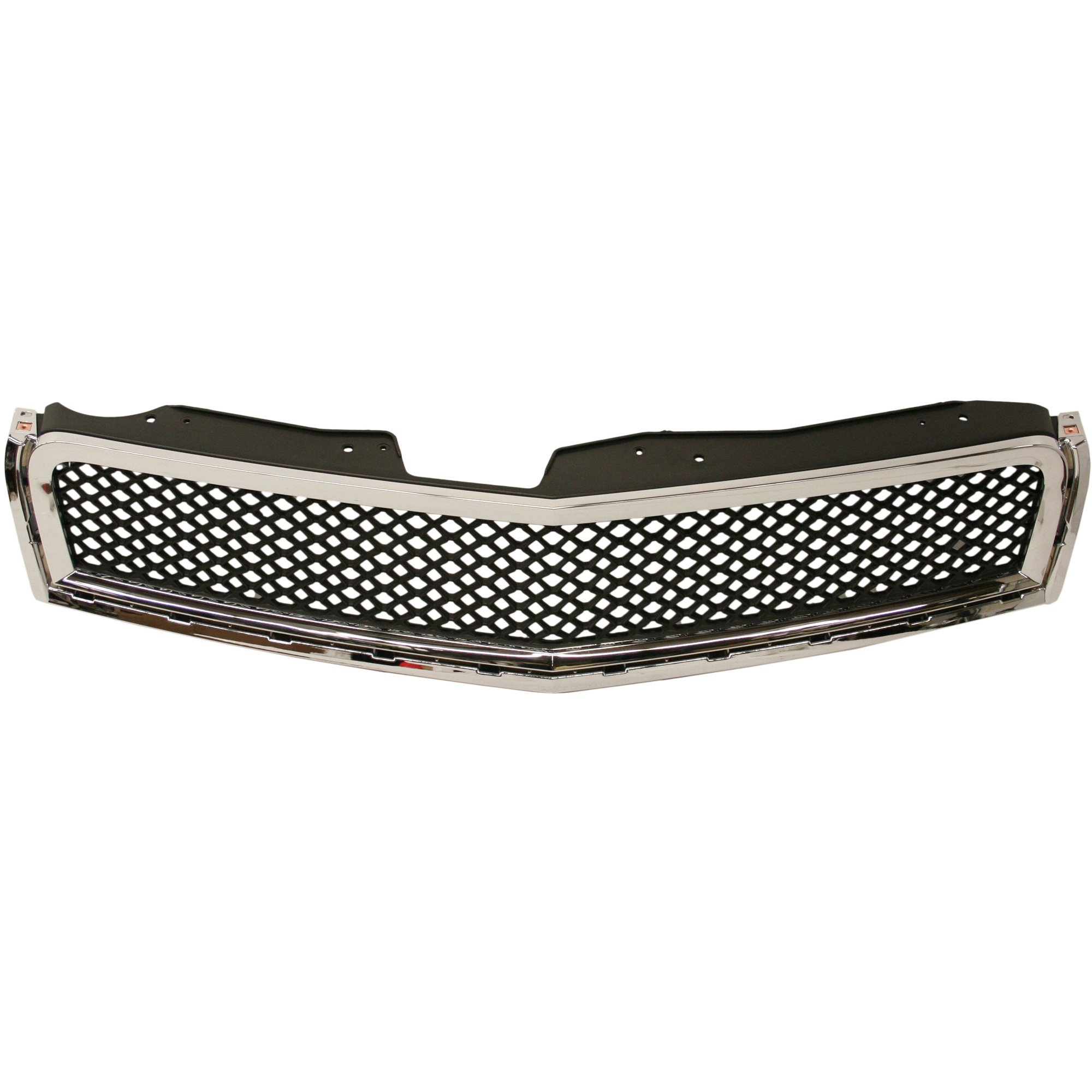 AM TRAVERSE 09-12 GRILLE Chrome Shell Painted Black Insert LS LT Models SKU REPC070112 Partslink GM1200615 OEM 15943196