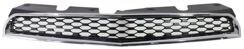 AM EQUINOX 10-15 GRILLE Chrome Shell Painted Black Insert 12-15 LT w Chrome Package LTZ Models CAPA SKU REPC070117Q Partslink GM1200622C OEM 25798744