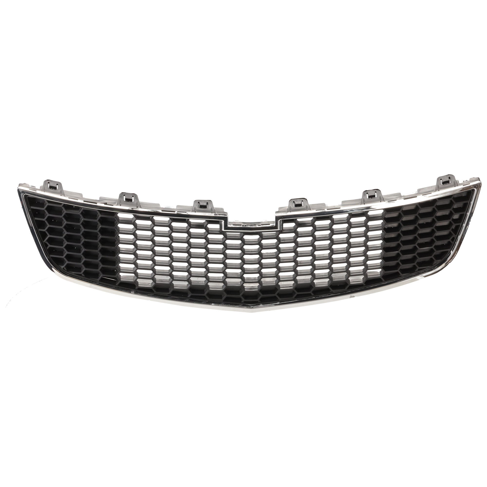 AM CRUZE 11-14 FRONT BUMPER GRILLE Chrome Shell Painted Black Insert LS LT LTZ Diesel Models SKU REPC070141 Partslink GM1200624 OEM 95225615