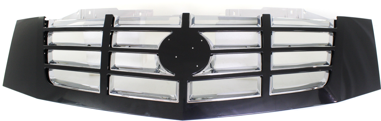 AM ESCALADE 07-14 GRILLE Plastic Painted Black Shell Chrome Insert RPO 41U SKU REPC070142 Partslink GM1200619 OEM 23190289