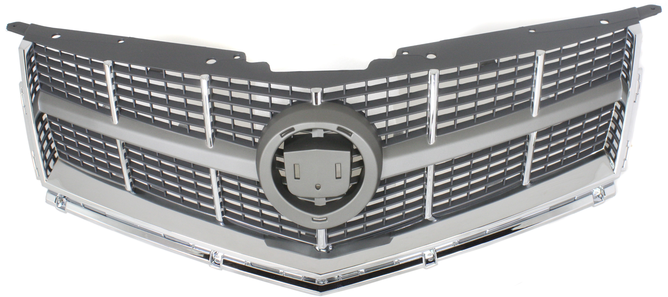 AM SRX 10-12 GRILLE Gray Shell and Insert w o Pre Collision System SKU REPC070155 Partslink GM1200629 OEM 25778321