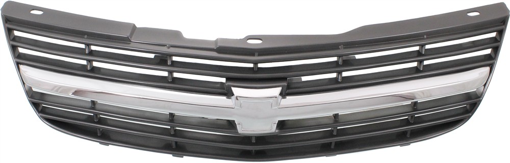 AM IMPALA 00-04 GRILLE Vertical Bar Insert Painted Dark Gray Shell and Insert w Chrome Center Bar SKU REPC070199 Partslink GM1200428 OEM 10289769