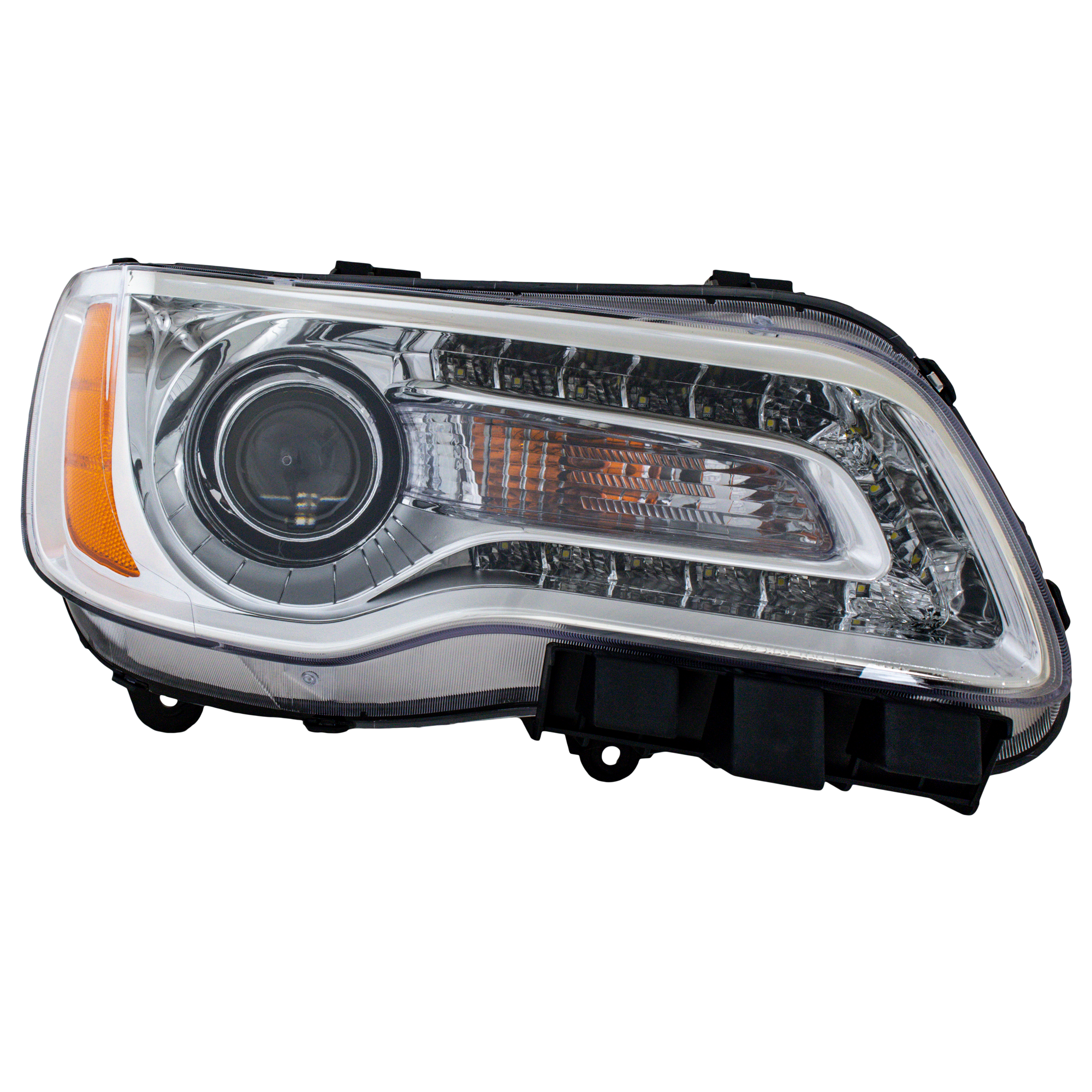 AM CHRYSLER 300-11-14 HEAD LAMP RH Assembly Halogen Chrome Interior SKU REPC100311 OEM 68143002AC PFM