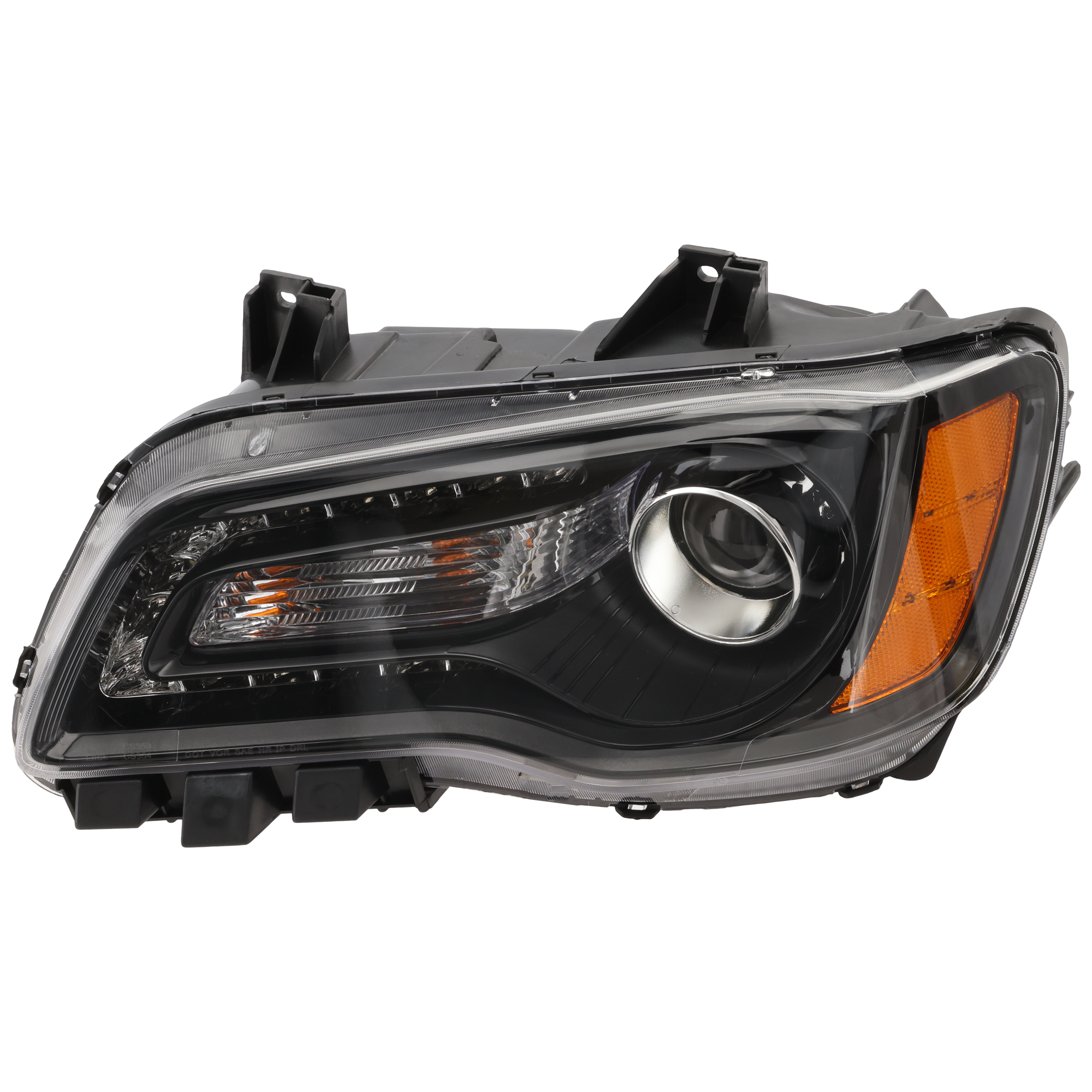 AM CHRYSLER 300-12-14 HEAD LAMP LH Assembly Halogen Black Interior SKU REPC100314 Partslink CH2502235 OEM 68085417AF PFM