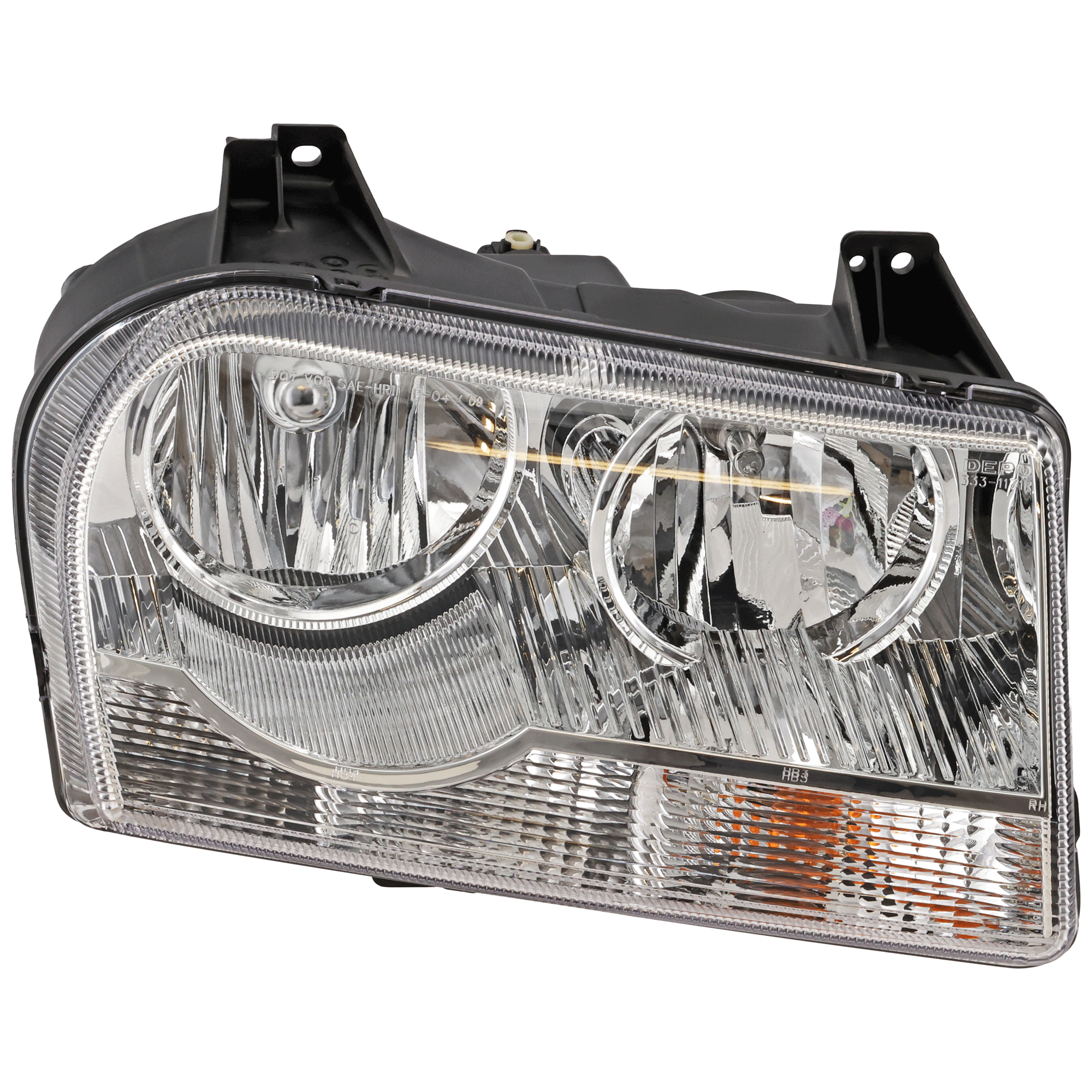 AM CHRYSLER 300-09-10 HEAD LAMP RH Assembly Halogen w o Delay Option CAPA SKU REPC100325Q OEM 57010756AA PFM