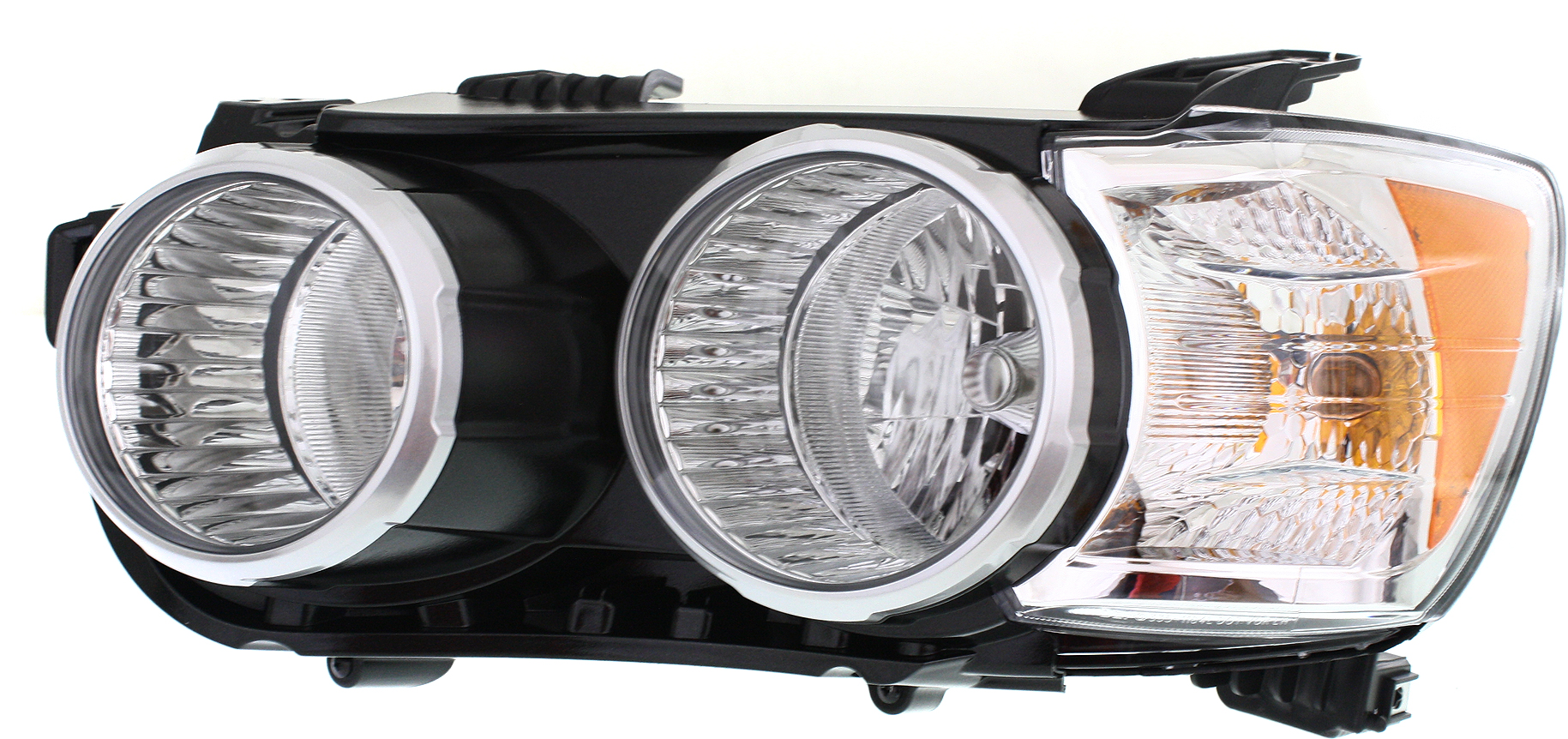 AM SONIC 14-15 HEAD LAMP LH Composite Assembly Halogen LTZ Model w Dusk Package Sedan SKU REPC100336 Partslink GM2502396 OEM 95355797