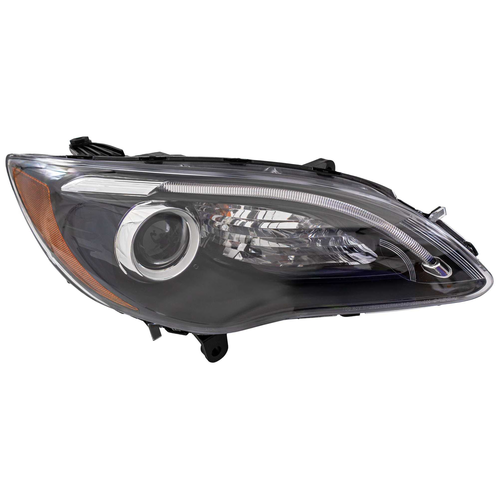 AM CHRYSLER 200-11-14 HEAD LAMP RH Assembly Halogen Black Interior w o Chrome Insert S Model Convertible Sedan SKU REPC100339 OEM 68088066AG PFM