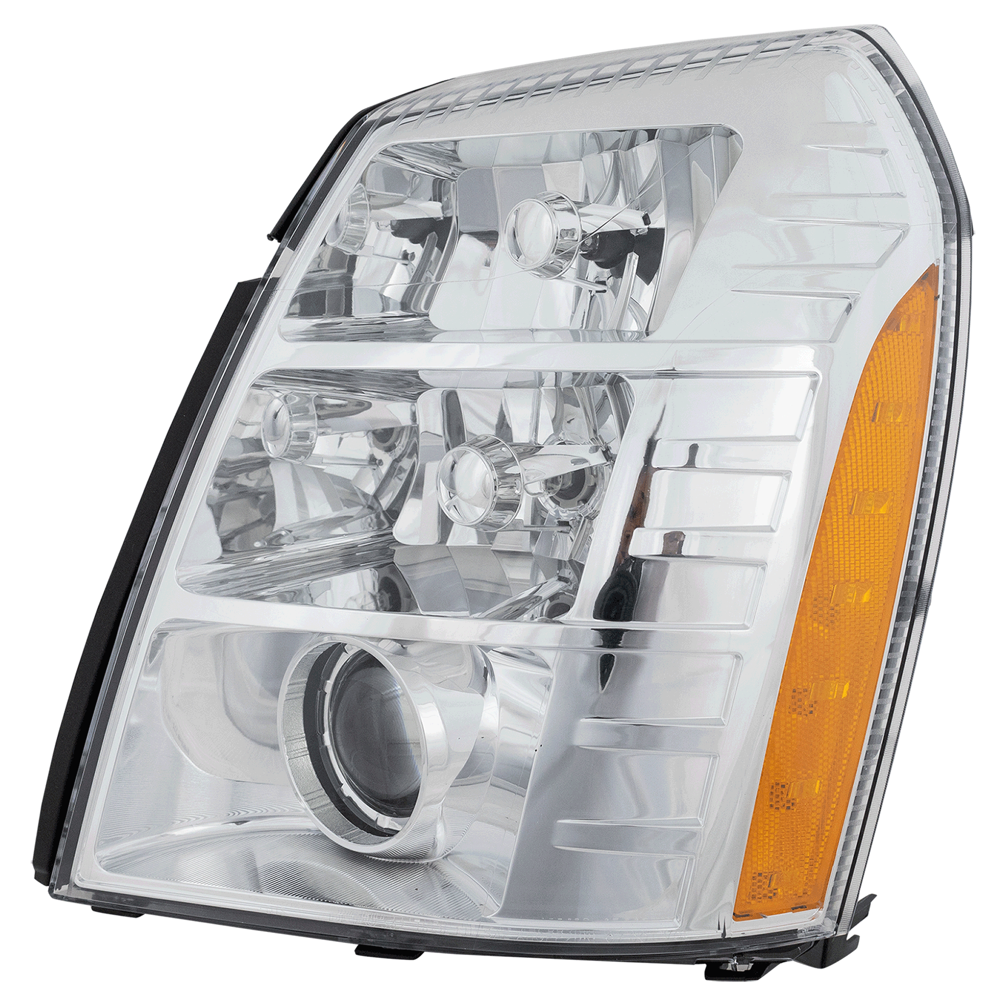 AM ESCALADE 07-09 HEAD LAMP LH Assembly HID Xenon w HID Kit 1st Design CAPA SKU REPC100350Q Partslink GM2502291C OEM 25897648