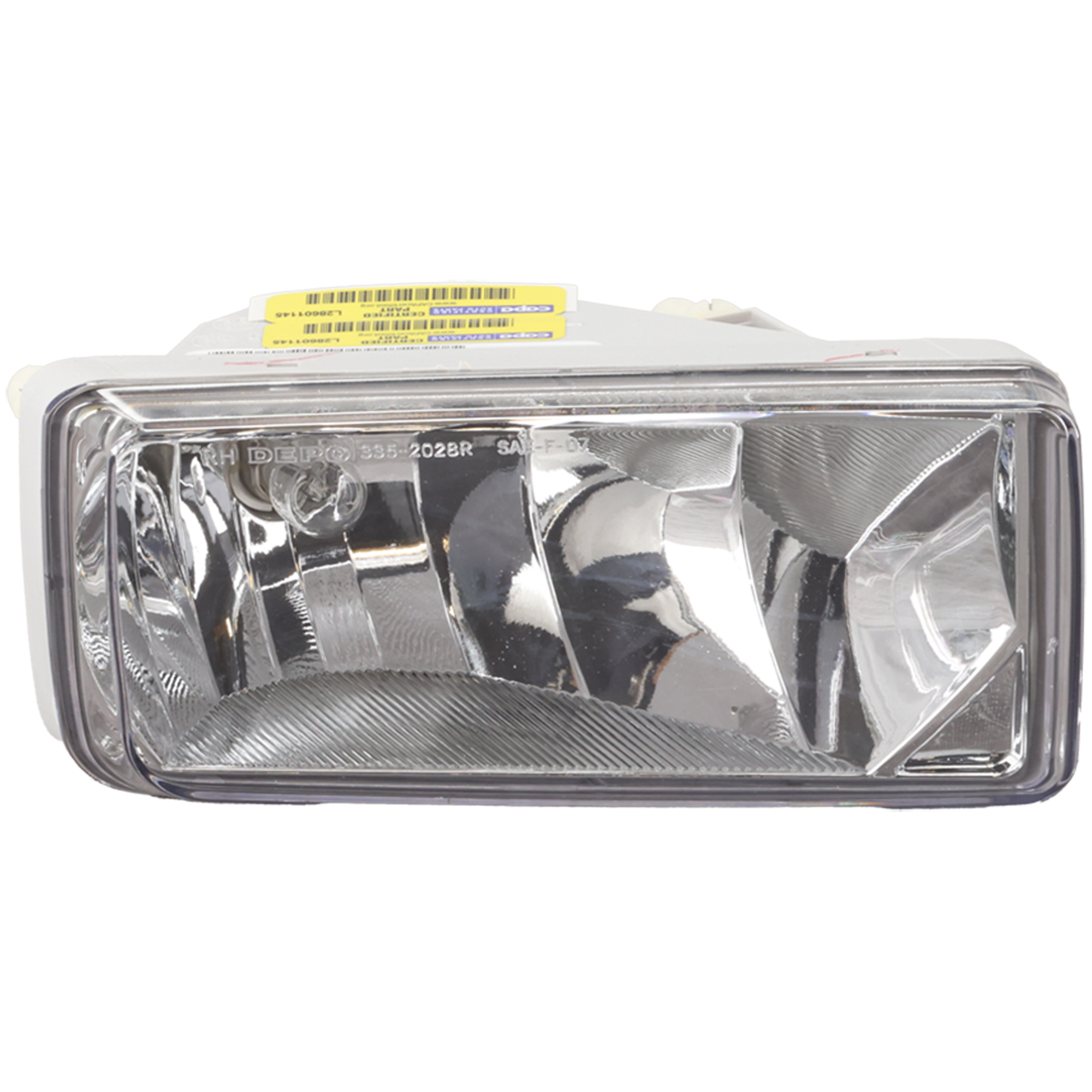 AM SILVERADO 1500-07-15 FRONT FOG LAMP RH Assembly Halogen Clear Lens Excludes 2007 Classic CAPA SKU REPC107541Q Partslink GM2593160C OEM 22872763