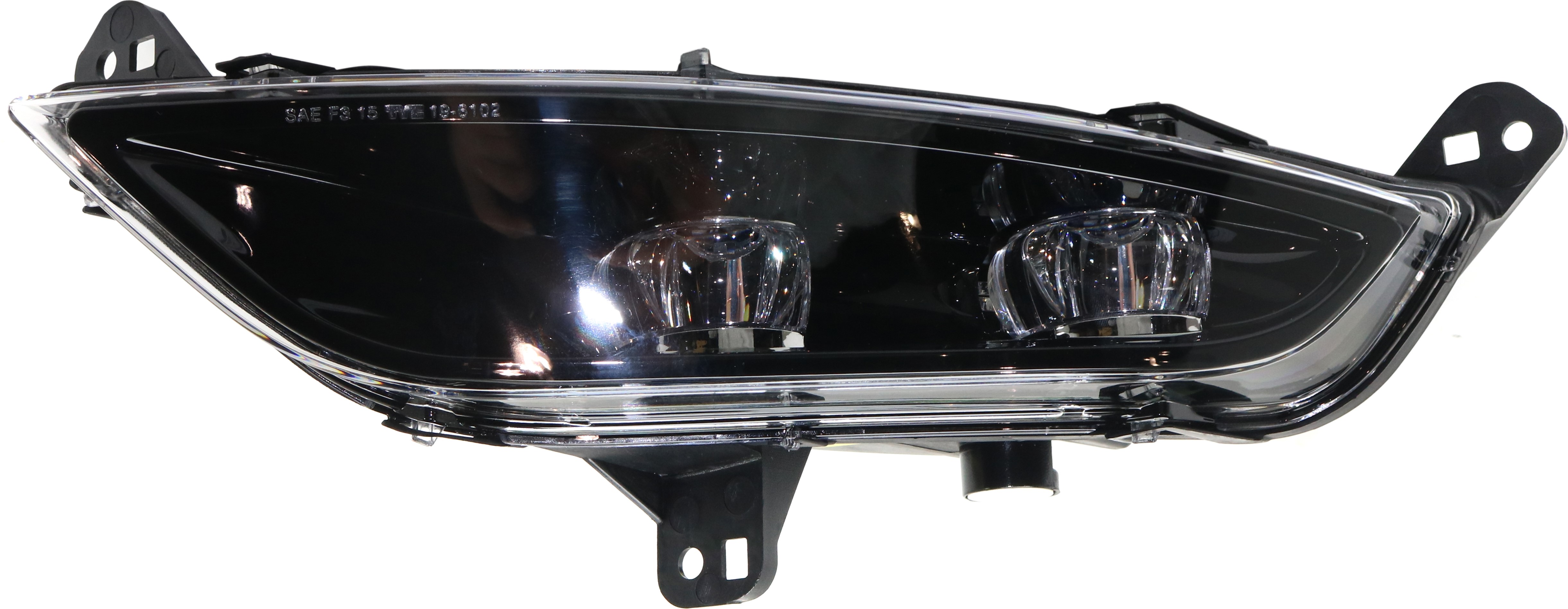 AM CHRYLSER 200-15-16 FRONT FOG LAMP LH Assembly LED Black Interior CAPA SKU REPC107560Q Partslink CH2592149C OEM 55112639AA