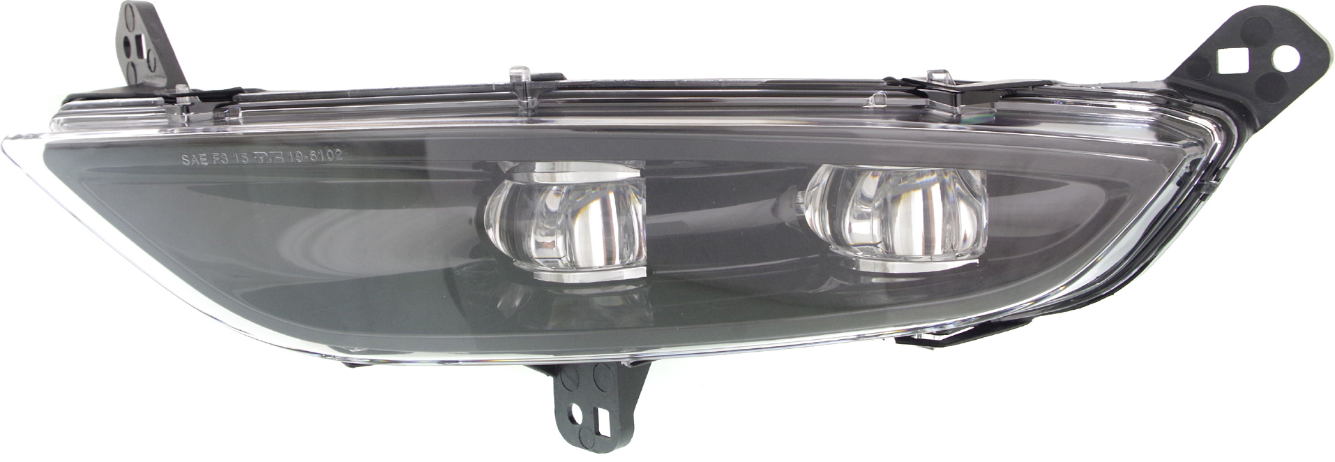 AM CHRYLSER 200-15-16 FRONT FOG LAMP LH Assembly LED Black Interior SKU REPC107560 Partslink CH2592149 OEM 55112639AA