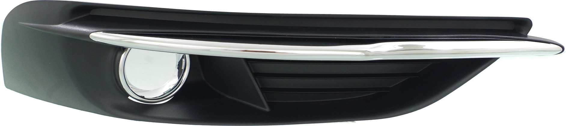 AM CHRYSLER 200-11-14 FRONT FOG LAMP MOLDING RH Textured Black w Chrome Trim Convertible Sedan SKU REPC108041 Partslink CH1039125 OEM 68102302AA