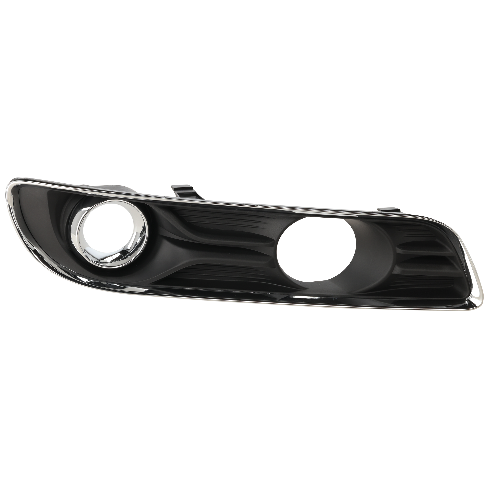 AM CHRYSLER 300-11-14 FRONT FOG LAMP MOLDING RH Black w Chrome Trim w ACC Exc. SRT 8 Model SKU REPC108601 Partslink CH1039128 OEM 5182392AB