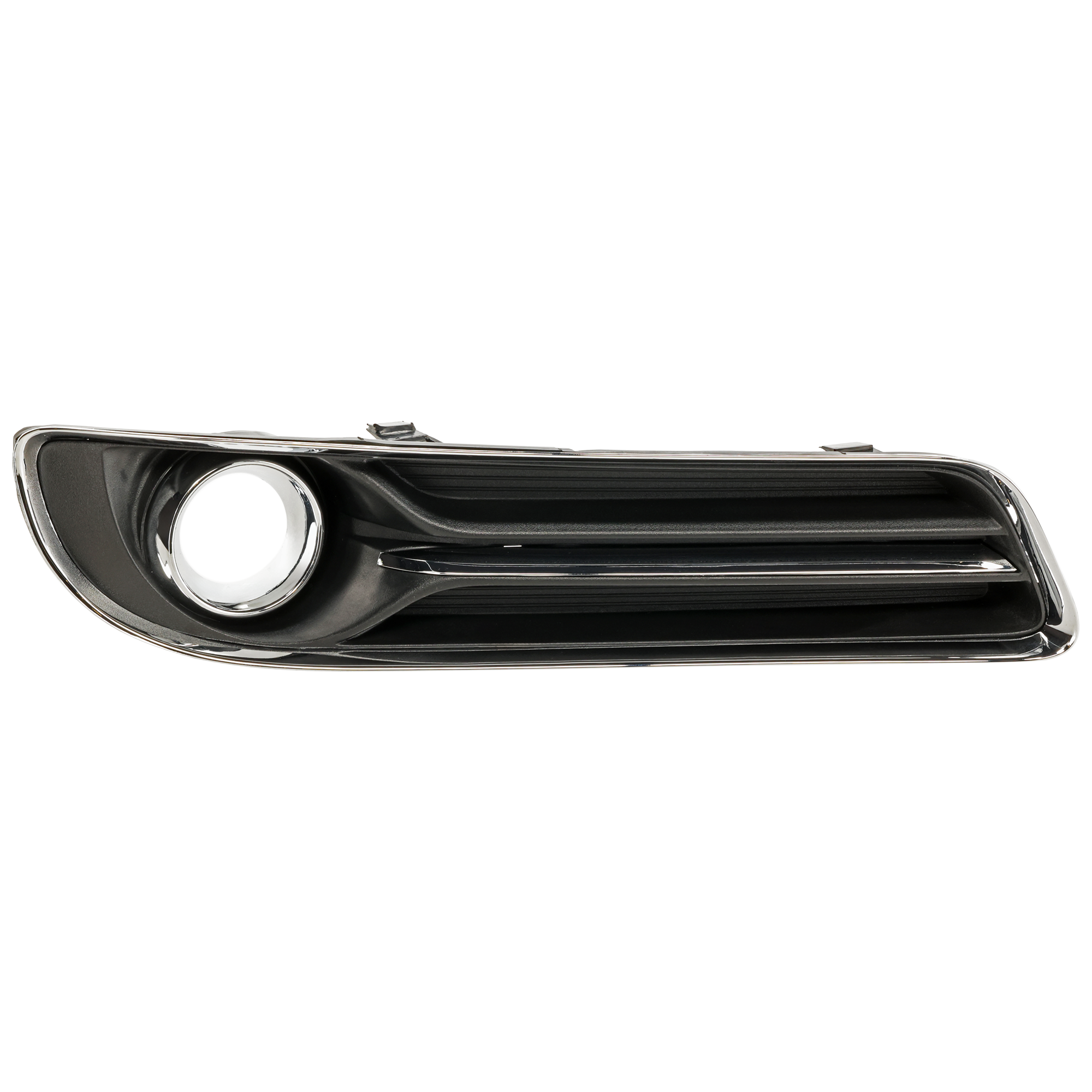AM CHRYSLER 300-11-14 FRONT FOG LAMP MOLDING RH Black w Chrome Trim w ACC Exc. SRT 8 Model SKU REPC108603 Partslink CH1039126 OEM 68127946AB