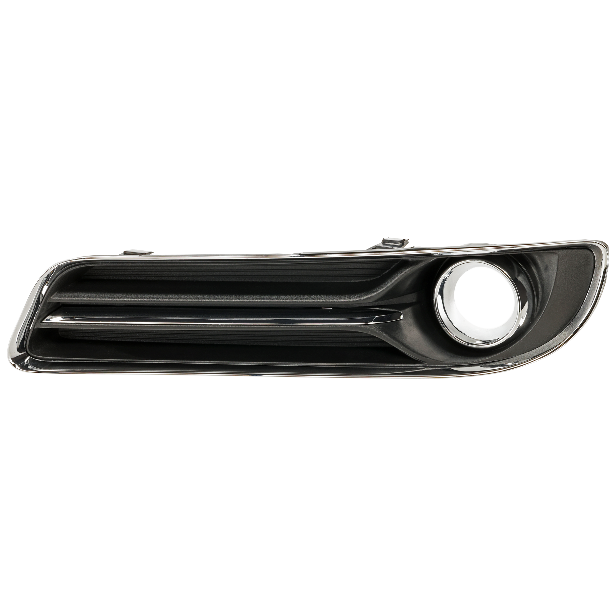 AM CHRYSLER 300-11-14 FRONT FOG LAMP MOLDING LH Black w Chrome Trim w ACC Exc. SRT 8 Model SKU REPC108604 Partslink CH1038126 OEM 68127947AB