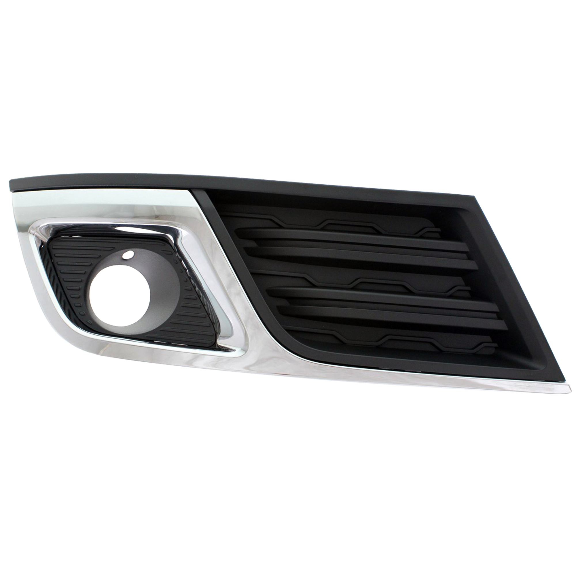 AM TRAVERSE 13-17 FRONT FOG LAMP MOLDING RH Black w Chrome Trim LT Model SKU REPC108617 Partslink GM1039148 OEM 20988620