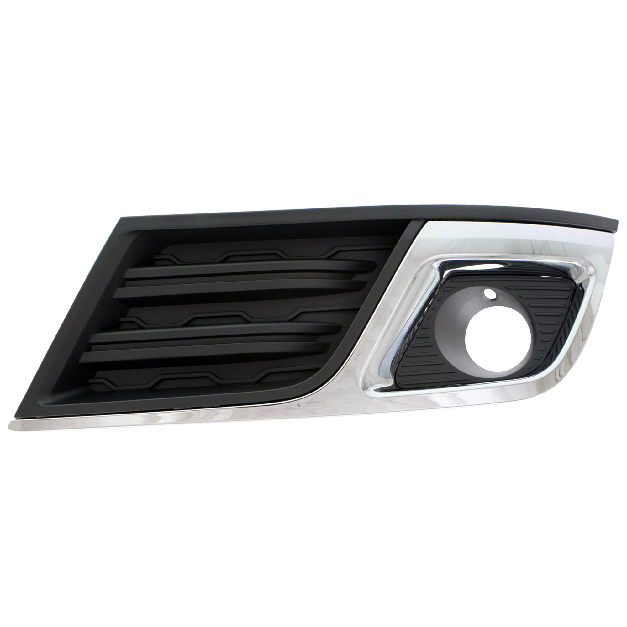 AM TRAVERSE 13-17 FRONT FOG LAMP MOLDING LH Black w Chrome Trim LT Model SKU REPC108618 Partslink GM1038148 OEM 20988619