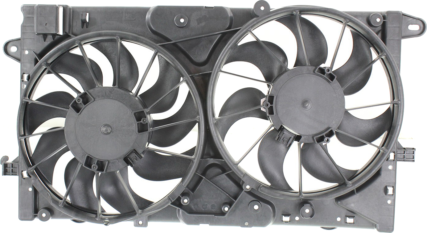 AM MALIBU 13-15 MALIBU LIMITED 16-16 RADIATOR FAN ASSEMBLY Dual Fan Impala 2.5L Eng. SKU REPC160307 Partslink GM3115249 OEM 23131503-20979495 PFM