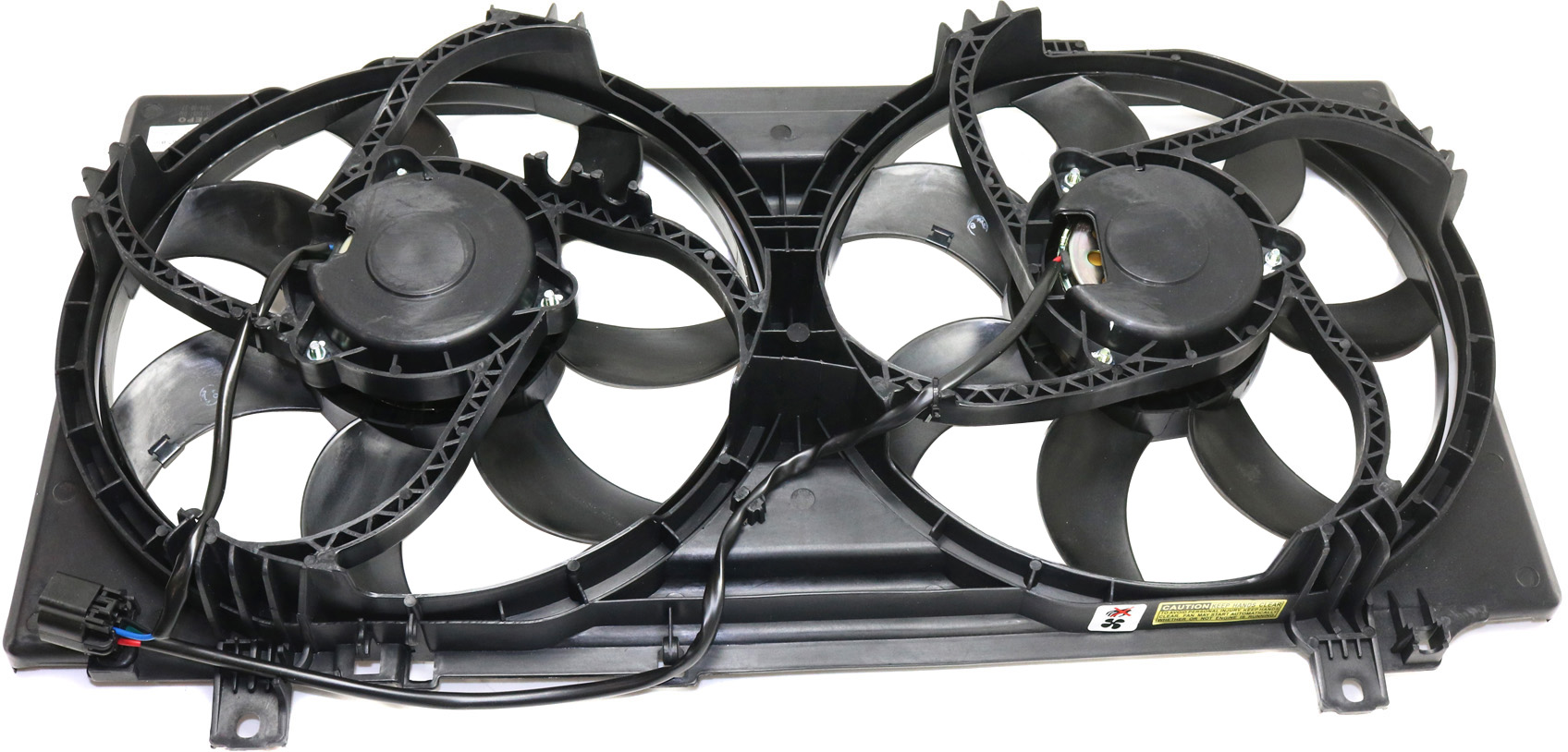 AM CAMARO 10-11 RADIATOR FAN ASSEMBLY V8-2nd Design w Square Female Connector SKU REPC160936 Partslink GM3115229 OEM 92237366 PFM 92218319 PFM