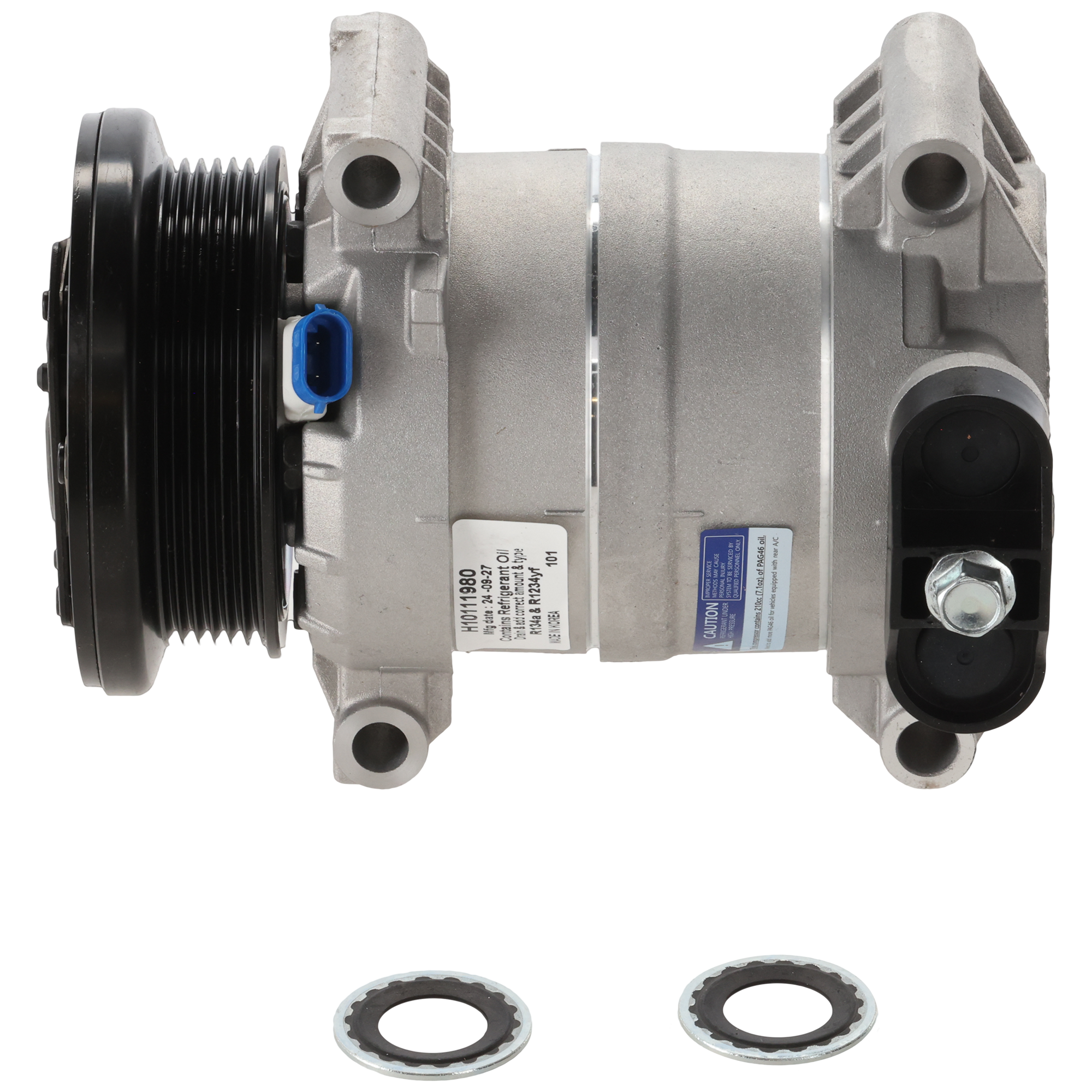 AM EXPRESS VAN 96-02 BLAZER 99-05 A C COMPRESSOR New w Clutch 6 groove belt 0.88 in. belt width SKU REPC191115 OEM 89019400
