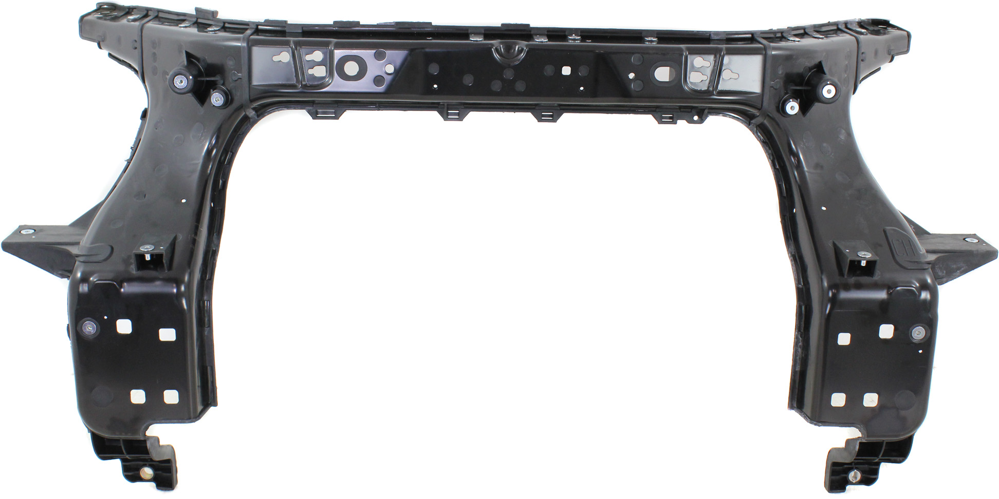 AM TRAVERSE 09-17 RADIATOR SUPPORT Textured Black Plastic with Steel CAPA SKU REPC250124Q Partslink GM1225298C OEM 22818029