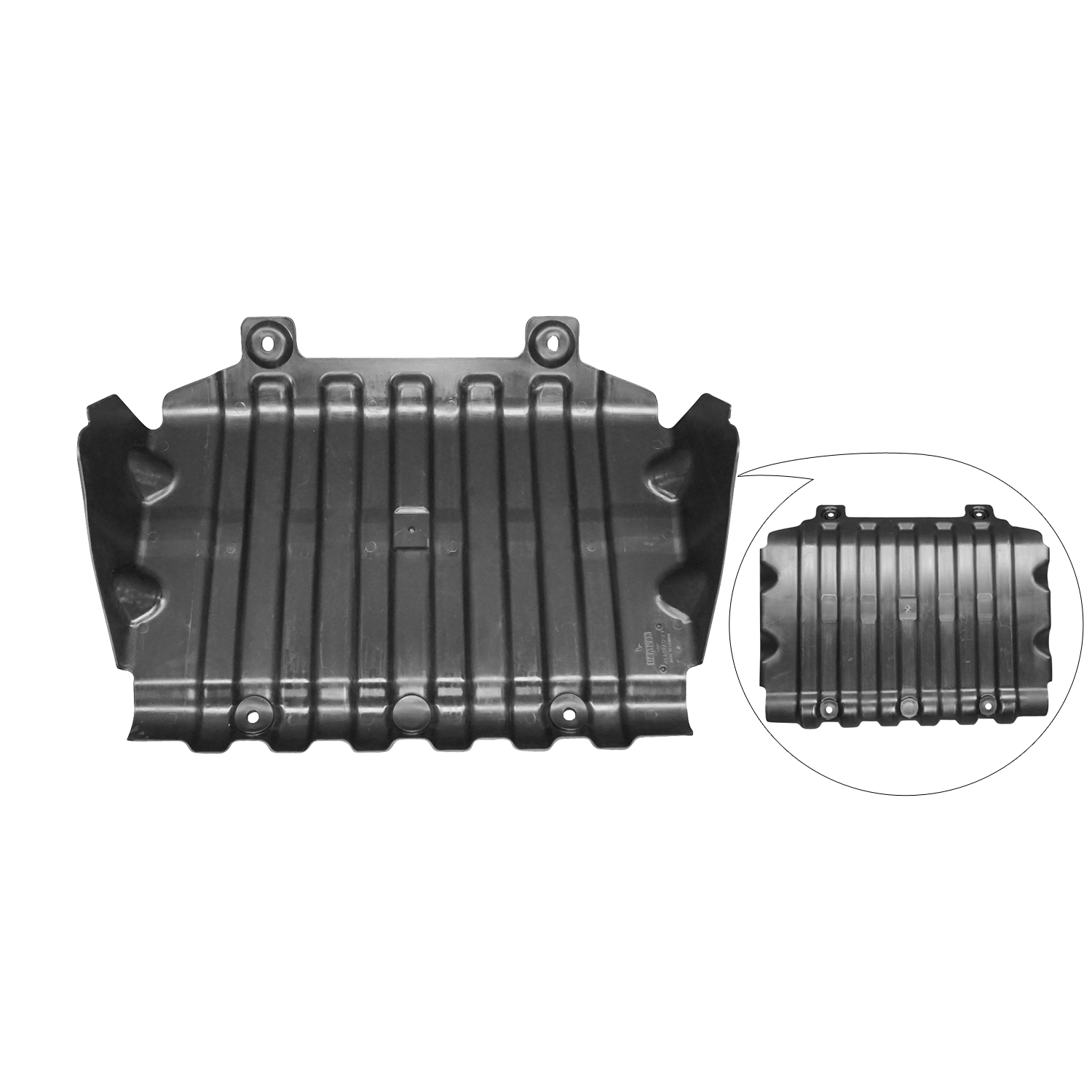 AM SILVERADO SIERRA 1500-07-13 ENGINE SPLASH SHIELD Under Cover Front Excludes 2007 Classic CAPA SKU REPC310153Q Partslink GM1228139C OEM 22781371