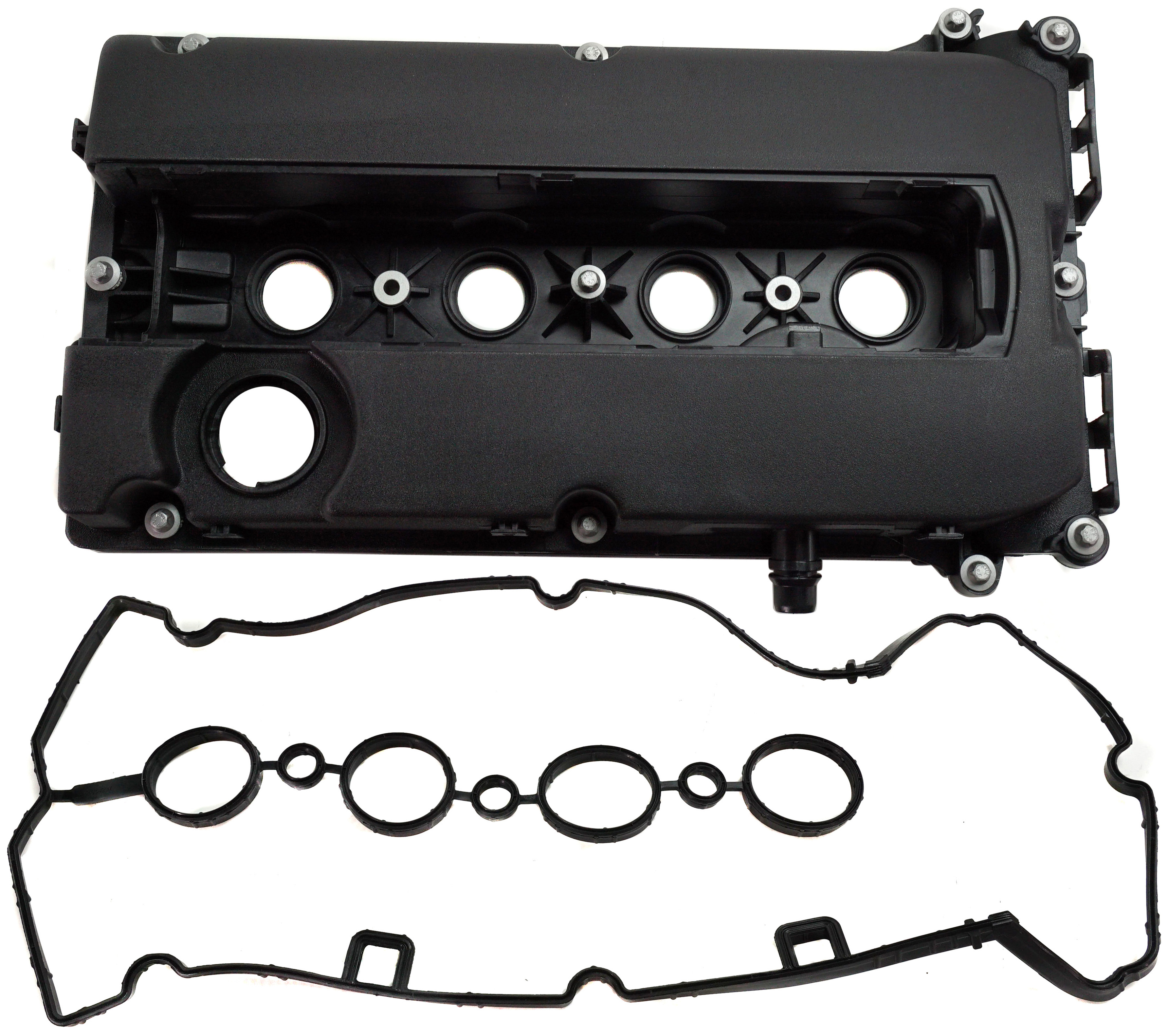 AM AVEO 07-11 CRUZE 11-15 SONIC 12-16 VALVE COVER Plastic Black w Bolts and Gasket SKU REPC320402 OEM 55564395