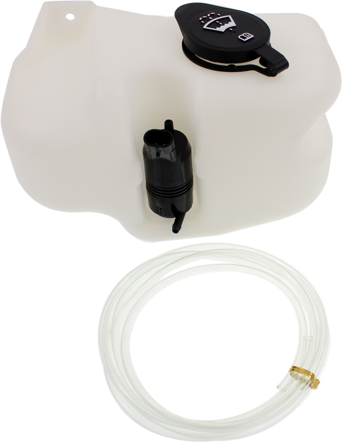 AM S10 BLAZER 88-94 WASHER RESERVOIR Assy w Pump and Cap w o Rear Wiper SKU REPC370535 Partslink GM1288137 OEM 22127587