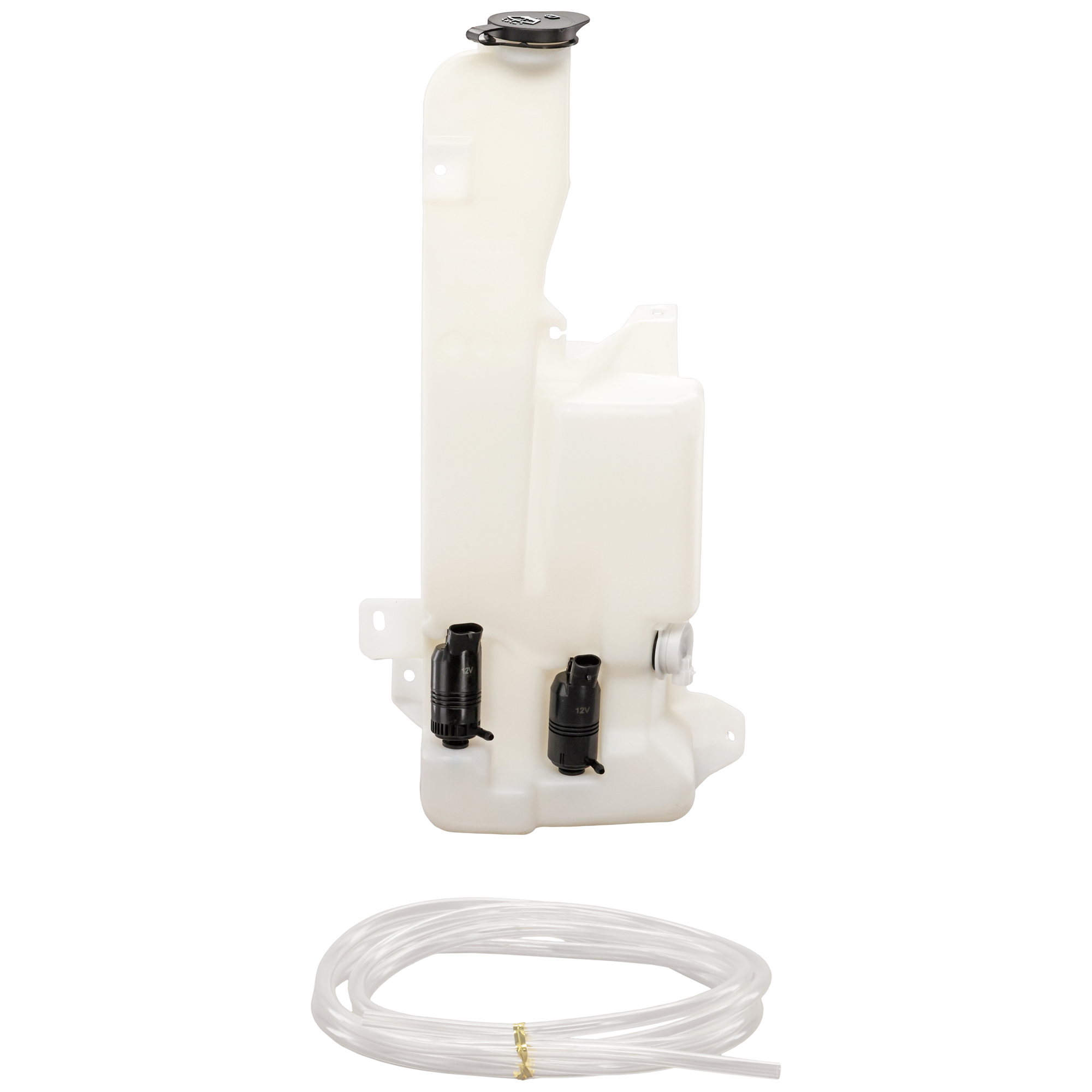 AM TAHOE 00-06 WASHER RESERVOIR Assy w Dual Pump Cap and Sensor w Rear Wiper SKU REPC370544 Partslink GM1288154 OEM 12487671 PFM