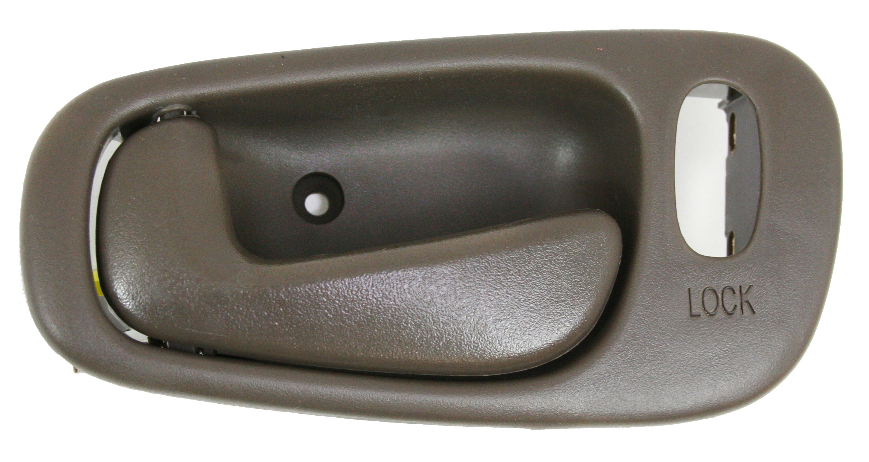 AM COROLLA PRIZM 98-02 FRONT INTERIOR DOOR HANDLE LH Brown Power Lock w Lock Hole =REAR SKU REPC462108 Partslink GM1352135 OEM 94857495