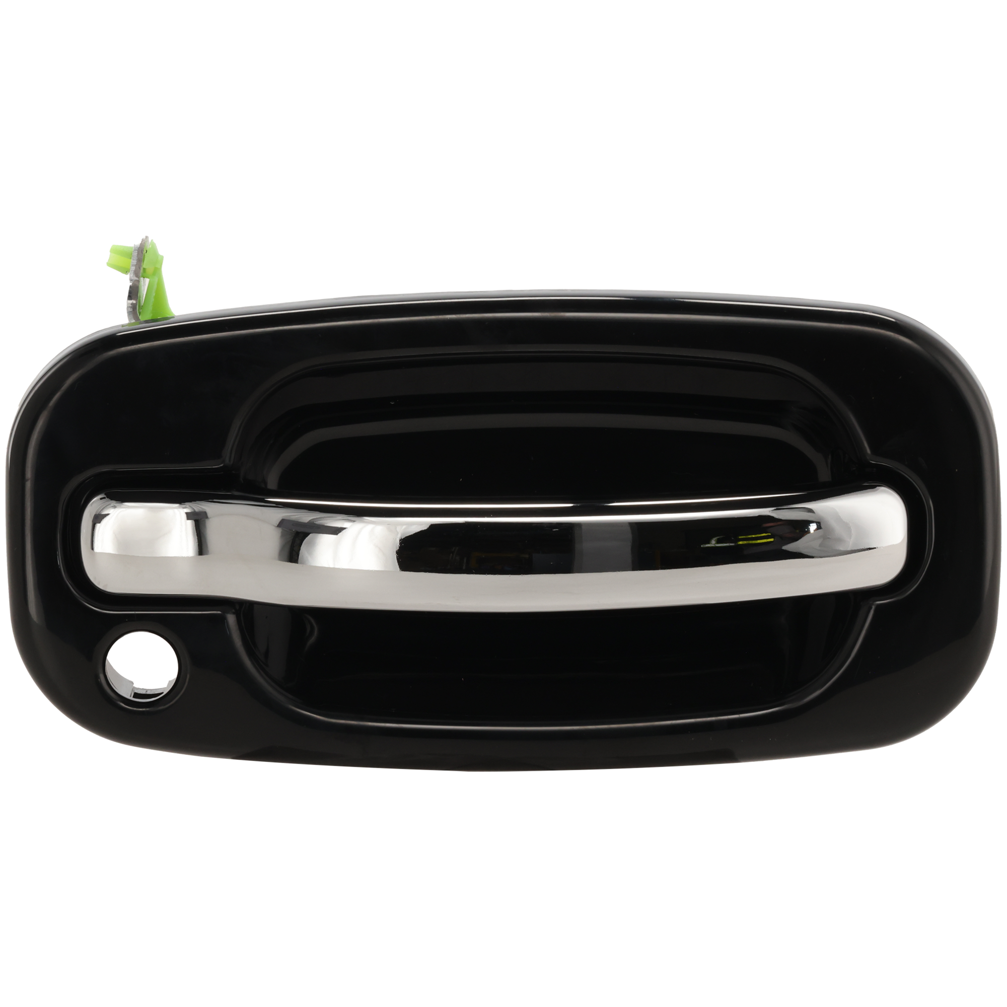AM SILVERADO SIERRA 99-06 FRONT EXTERIOR DOOR HANDLE RH Chrme Lvr+Smth Blk Bezel w Keyhole Includes 2007 Classic SKU REPC462355 Partslink GM1311187 OEM 15745148