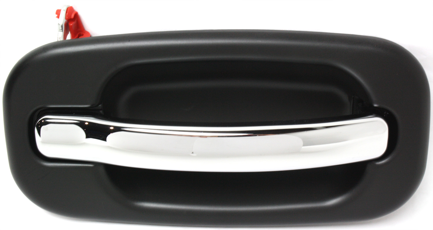 AM SILVERADO SIERRA 99-06 FRONT EXTERIOR DOOR HANDLE RH Chrme Lvr+Smth Blk Bezel w o Keyhole Includes 2007 Classic SKU REPC462357 Partslink GM1311153 OEM 15182419