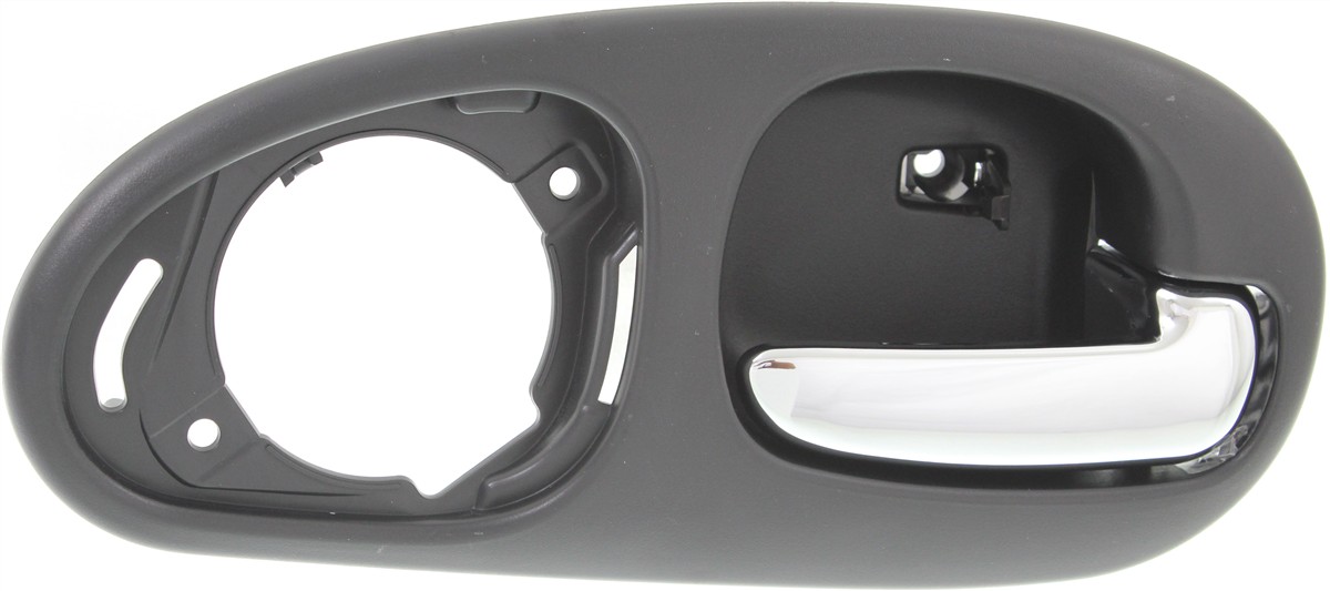 AM CONCORDE 98-04 REAR INTERIOR DOOR HANDLE RH Chrome Black w 4 Nuts w o Speaker Cover Sedan SKU REPC491567