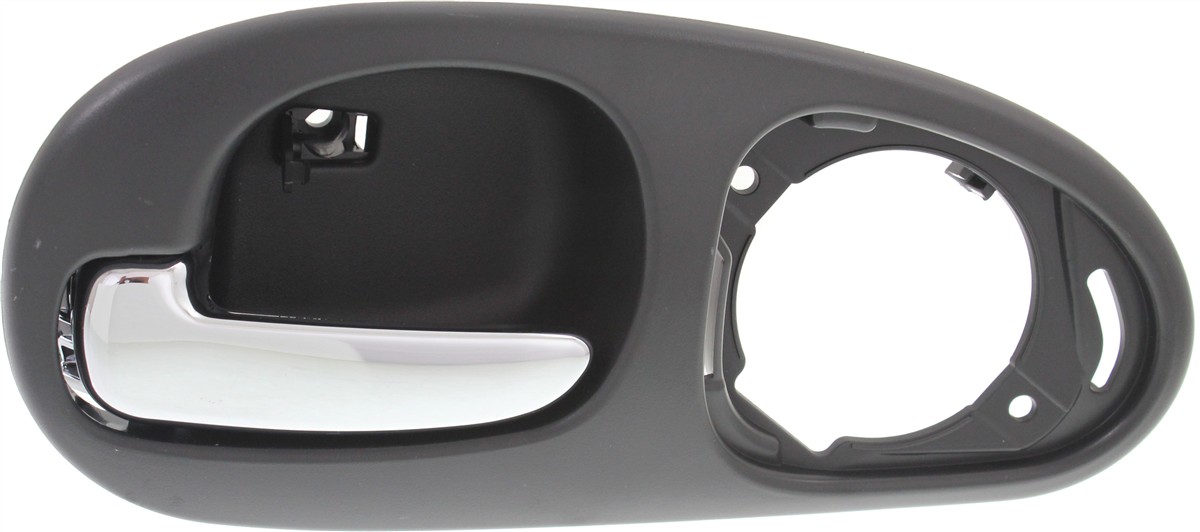 AM CONCORDE 98-04 REAR INTERIOR DOOR HANDLE LH Chrome Black w 4 Nuts w o Speaker Cover Sedan SKU REPC491568