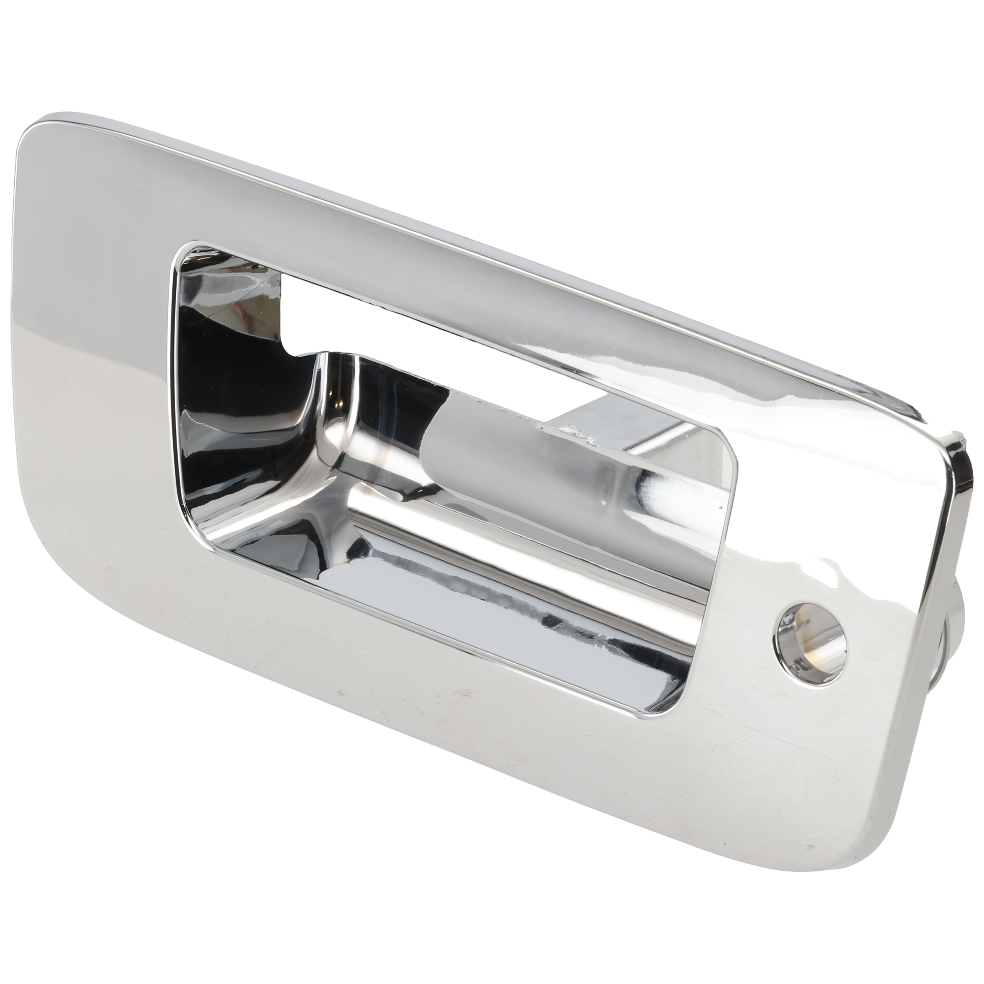AM SILVERADO 1500 SIERRA 1500-07-13 TAILGATE HANDLE BEZEL Outside Chrome w Keyhole w o Camera Hole Excludes 2007 Classic SKU REPC580738C OEM 22755302 PFM