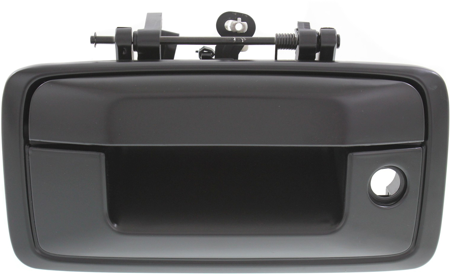 AM SILVERADO SIERRA 1500-14-15-2500 HD 3500 HD 15-15 TAILGATE HANDLE Outside Prmd Blk w Keyhole w o Cam Hole SKU REPC580754 OEM 23128693