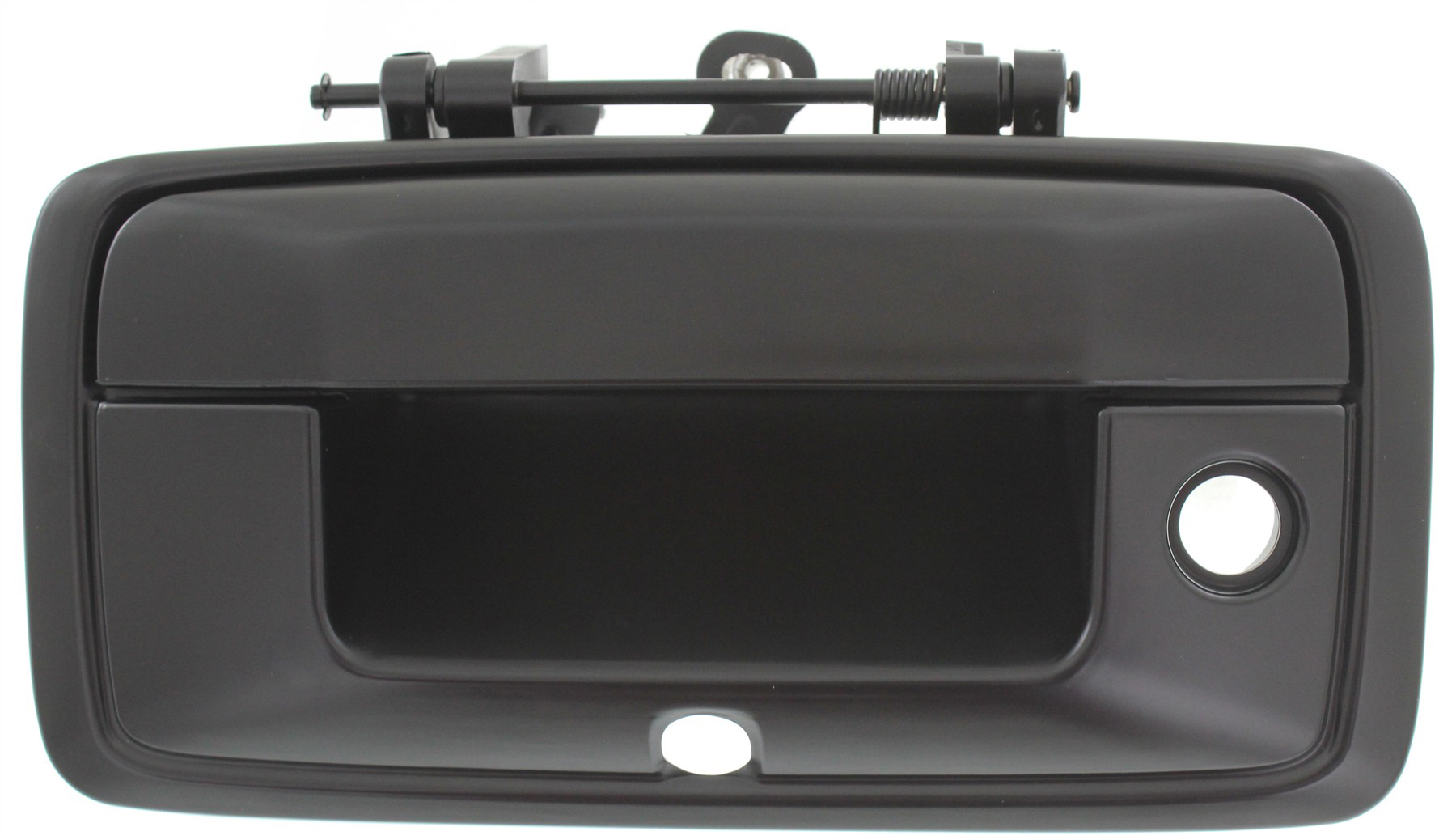 AM SILVERADO SIERRA 1500-14-15-2500 HD 3500 HD 15-15 TAILGATE HANDLE Outside Primed Black w Keyhole and Cam Hole SKU REPC580755 OEM 23448681 PFM