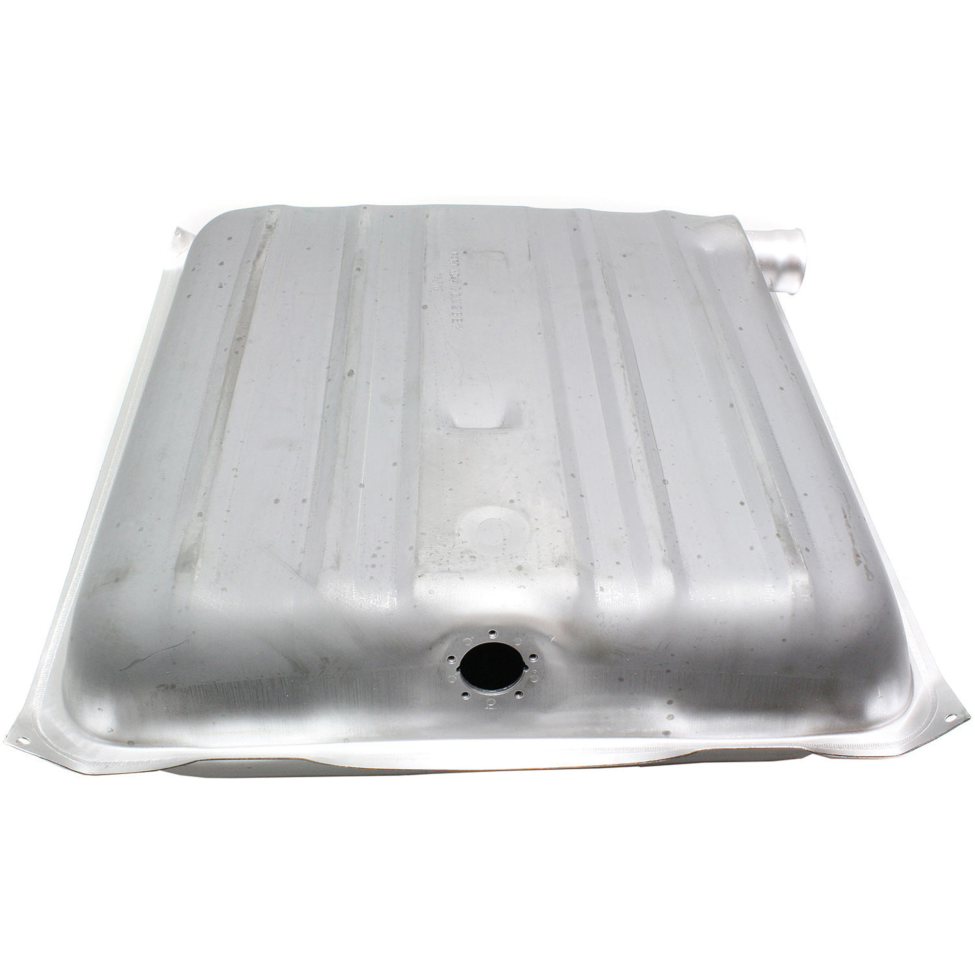 AM BEL AIR 55-56 FUEL TANK Steel Silver 16 gal 60L 25-1-4 x 25 x 8-1-4 in. w o Seals and Filler Neck SKU REPC670114 OEM 3731405